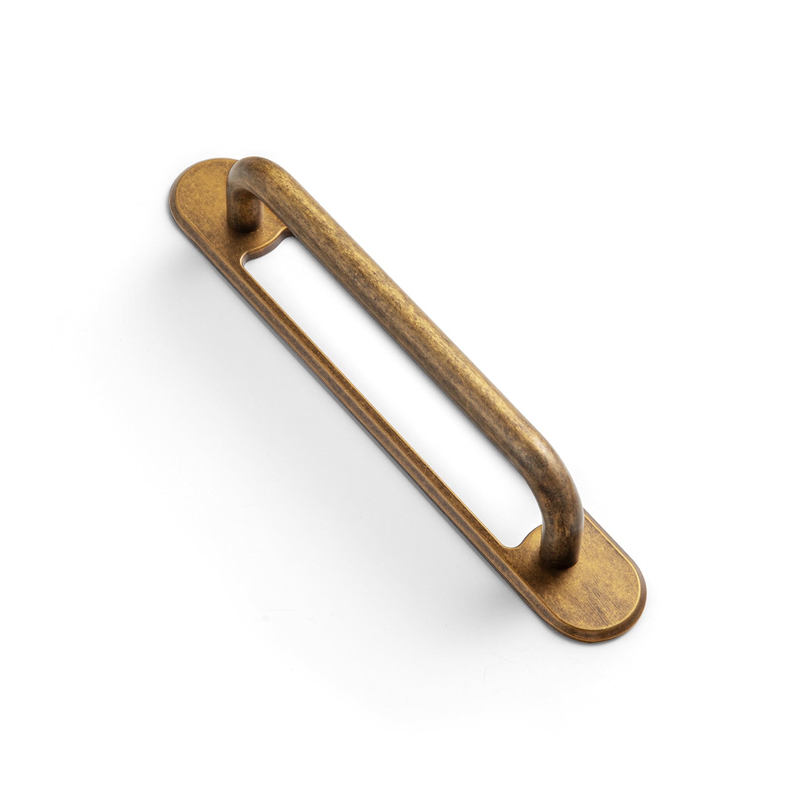 2 Pack Modern Geometric Zinc Alloy Cabinet Pulls with Back Plate Sleek Curved Sturdy Cabinet Handles