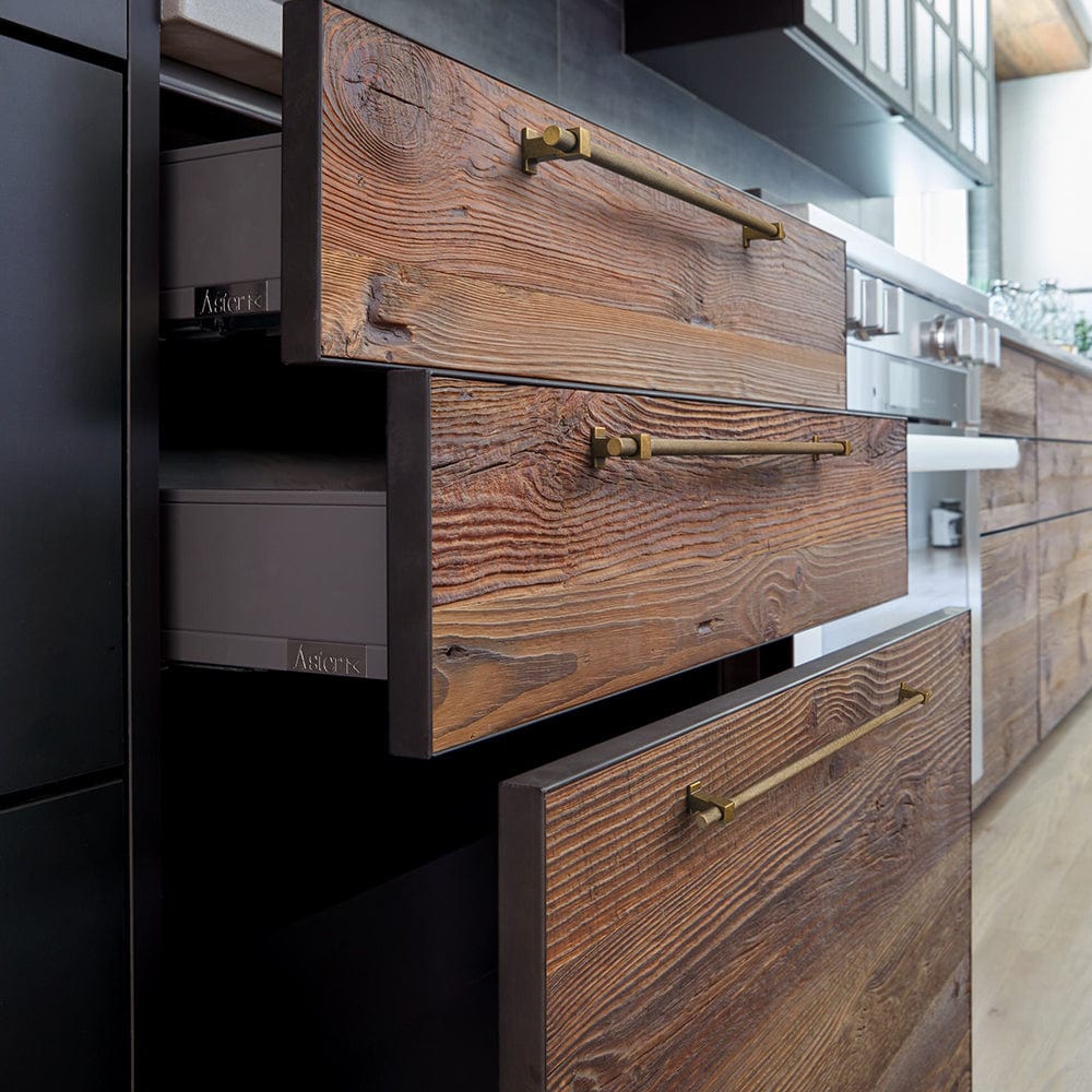 Antique Brass Unique Knurled Cabinet Pull Metal Alloy Cabinet Hardware