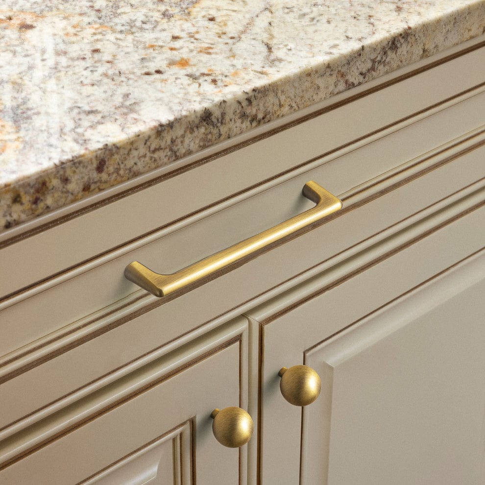 Brushed Bronze Cabinet Pulls Modern Zinc Alloy Drawer Handles