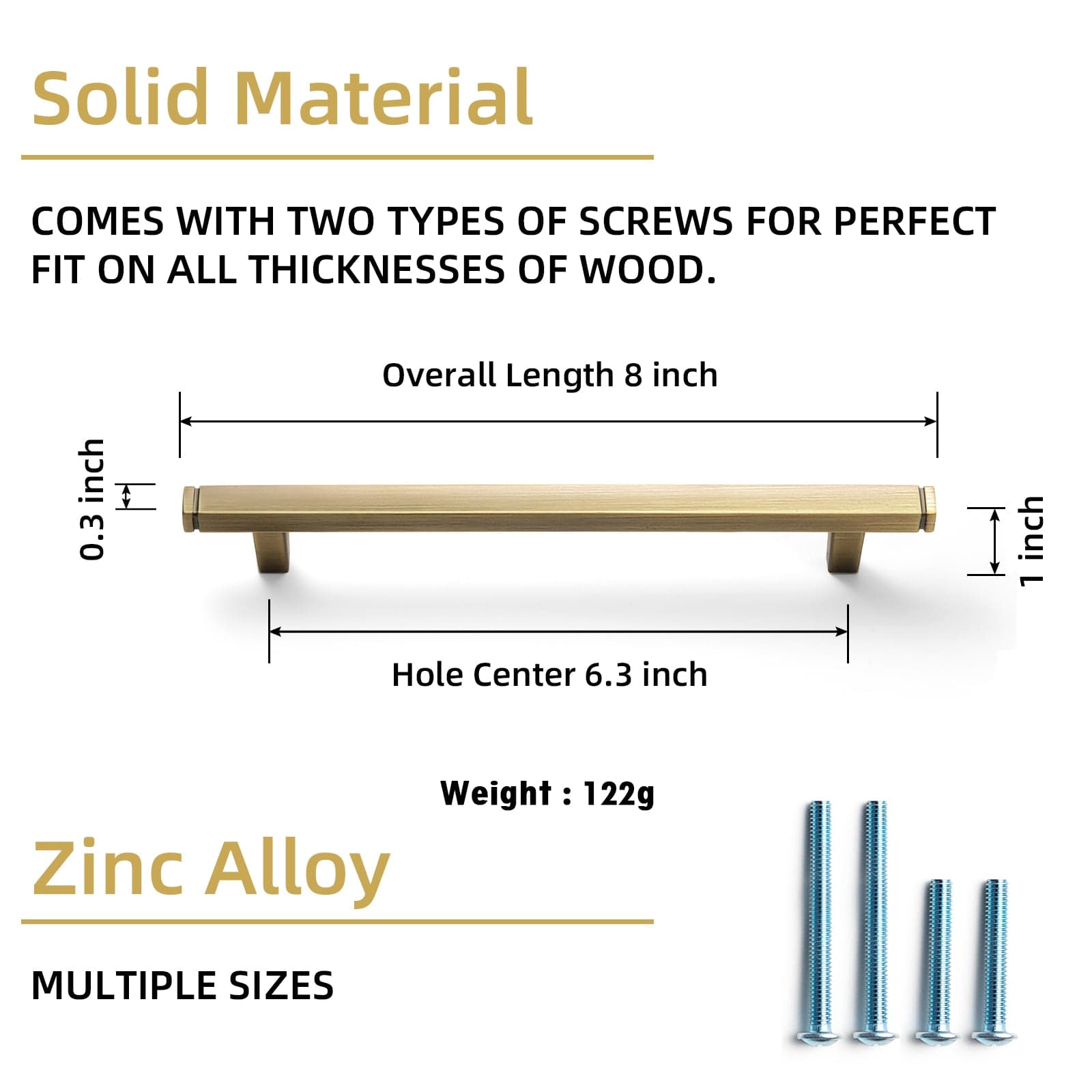 Brushed Bronze Drawer Handles Modern Straight Bar Pull Solid Cabinet Pulls