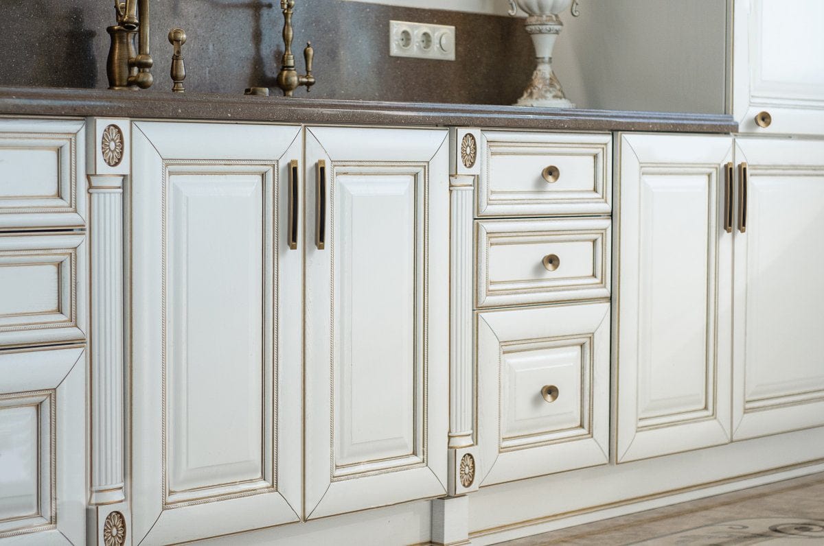 【Clearance Sale!】Fluted Antique Brass Cabinet Pulls Distinctive Shaped Drawer Handle with Groove