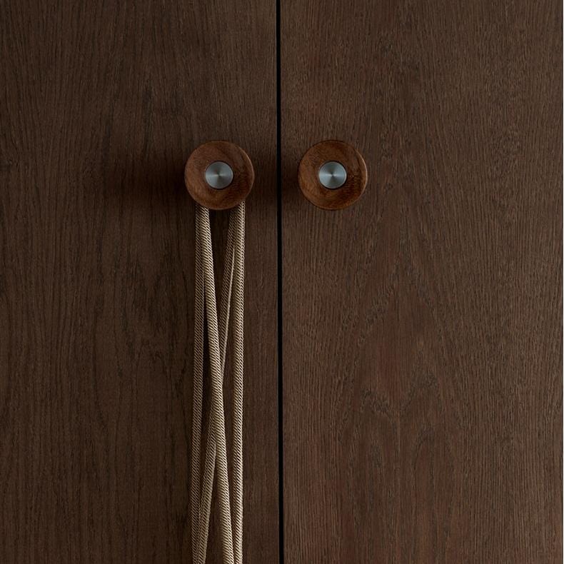 Log & Stainless Steel Ornamental Handles - Oversized Knobs Entryway Clothes Hooks