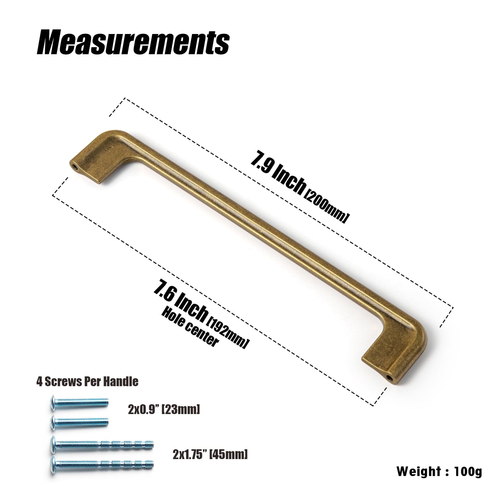 Mid-Century Modern Kitchen Handle Flat Minimalist Cabinet Drawer Pull