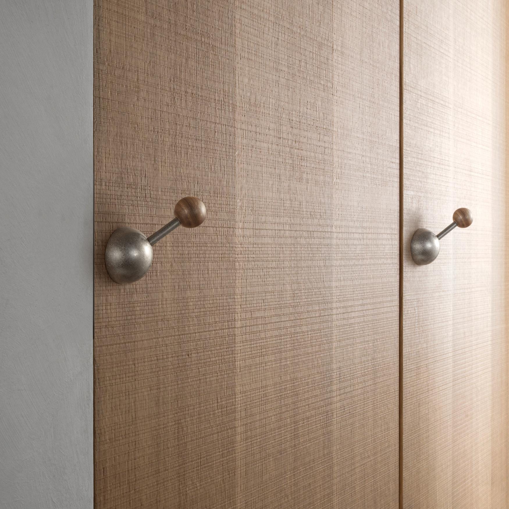 Multifunctional Semicircle Black Walnut Coat Hook & Cabinet Hardware