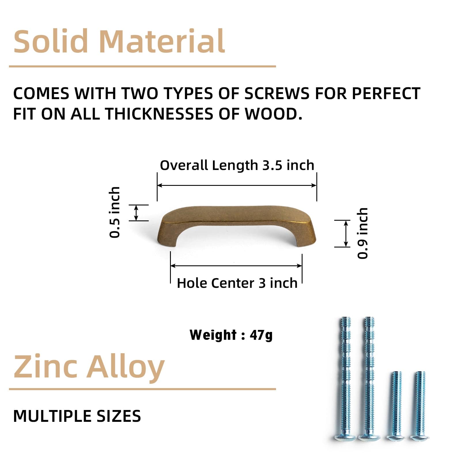 【Clearance Sale!】Retro Brass Cabinet Handles Timeless Drawer Pulls for Classic Furniture Revival