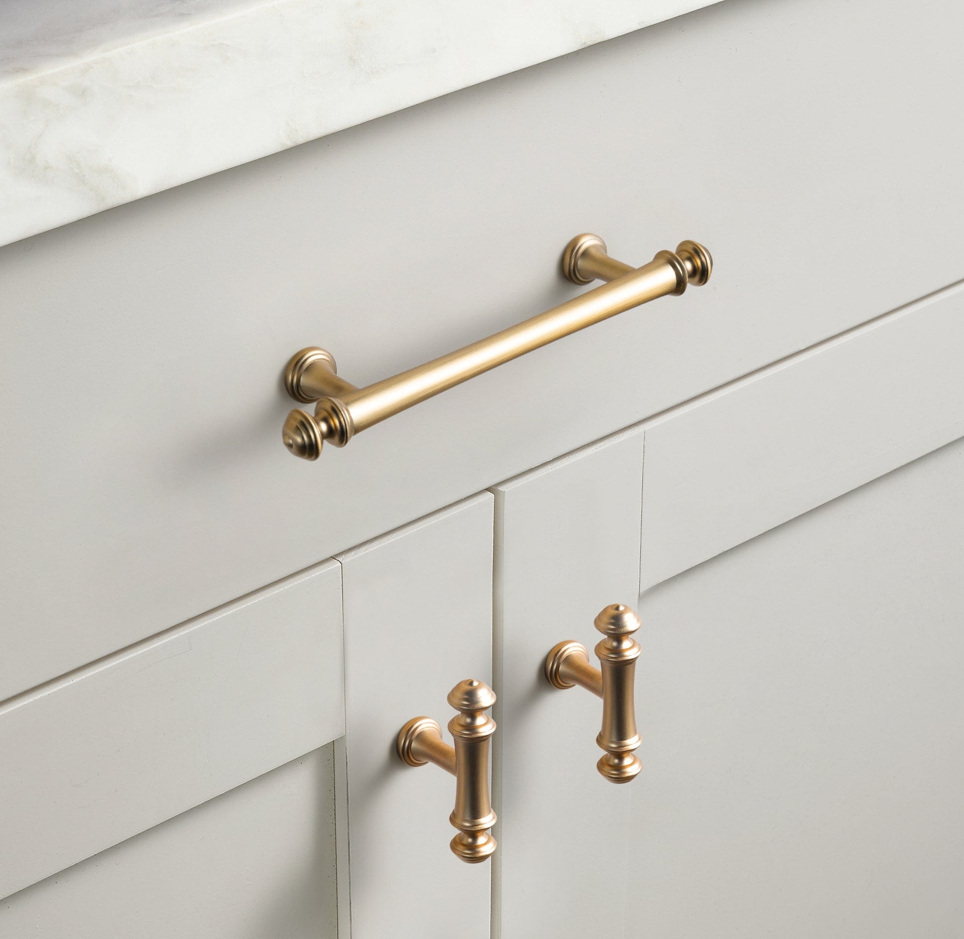 Retro Style Zinc Alloy Kitchen Drawer Pulls Mid-century Modern Cabinet Handles