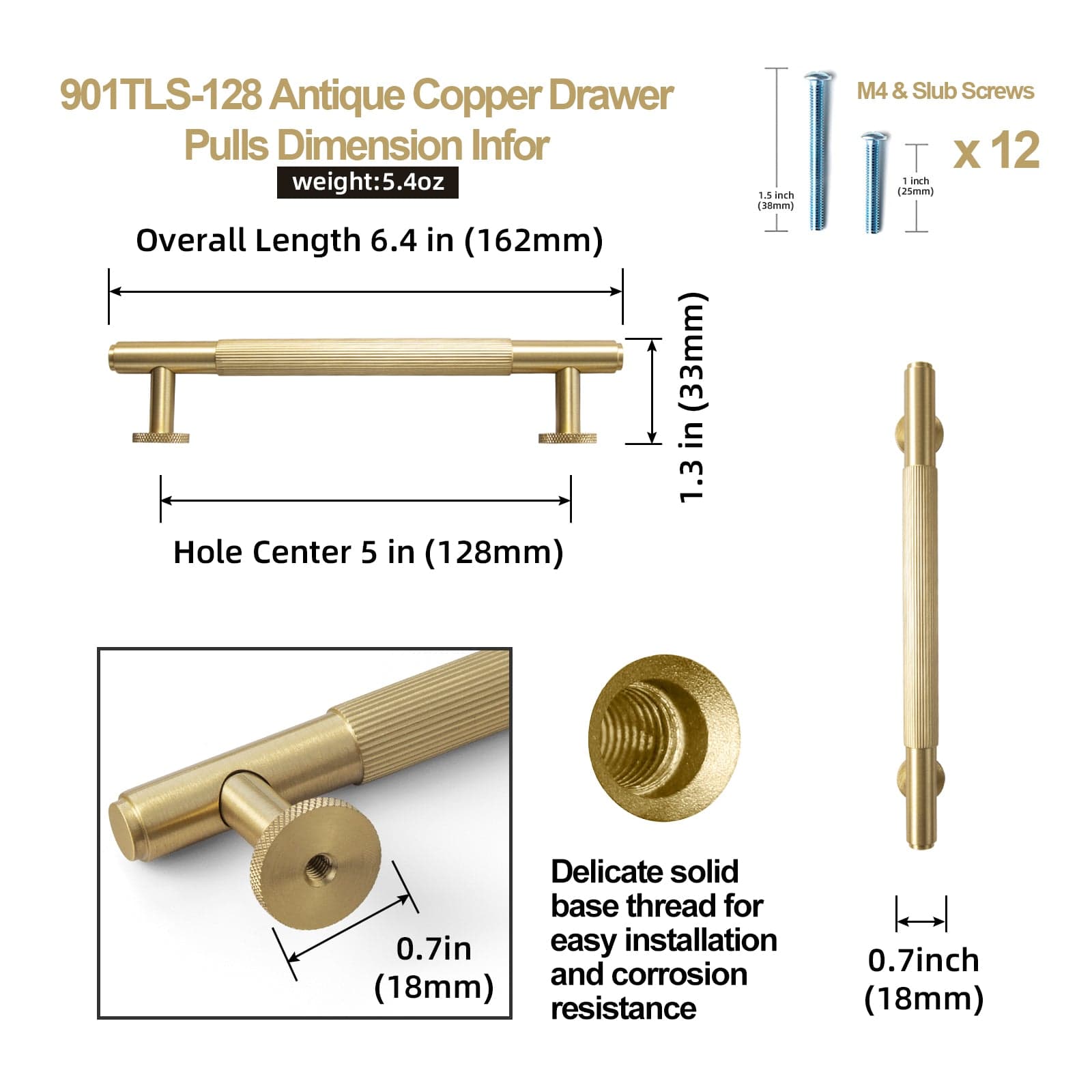 Solid Brass Cabinet Handle Drawer Pulls Brushed Brass Bar Pull Kitchen Hardware