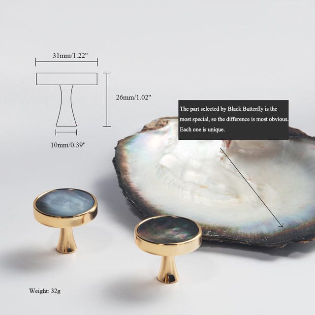 Unique Natural Shell Knob Modern Drawer Pulls Cabinet Hardware