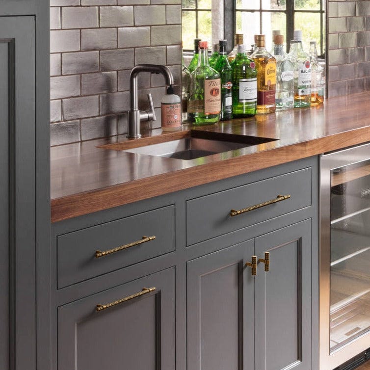 Vintage Kitchen Cabinet T-Bar Pulls Knurled Antique Cabinet Handles