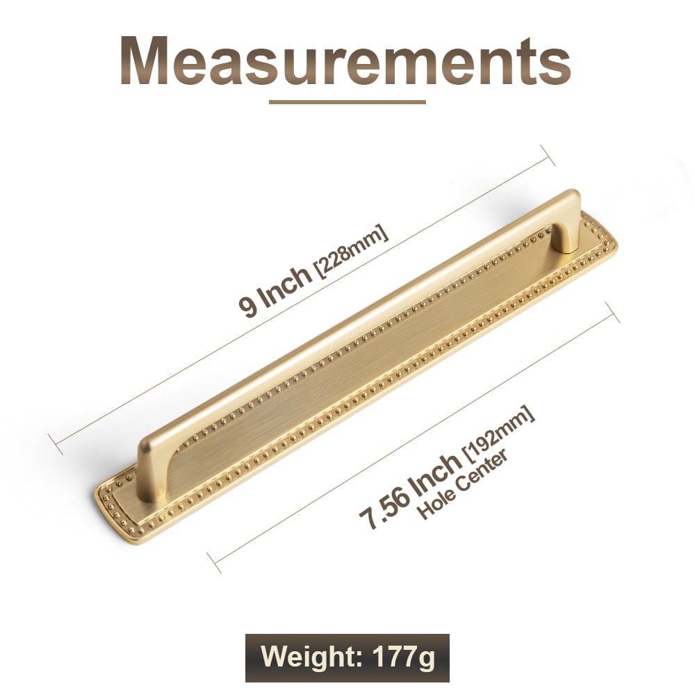 2 Pack Classic Cabinet Bar Pulls with Back Plate Zinc Alloy Cabinet Handle with Long Back Plate