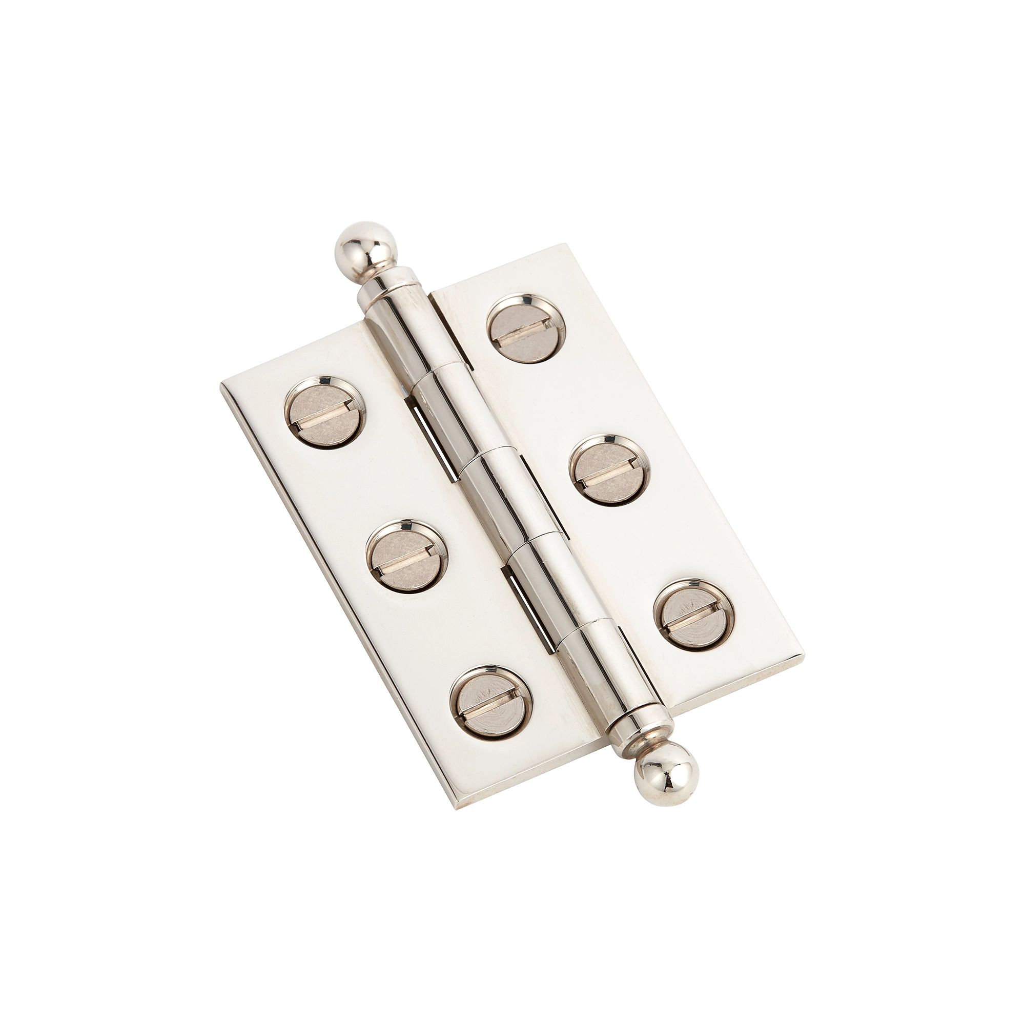 Ball-ended Slotted-screw Brass Butt Hinge (Pair)