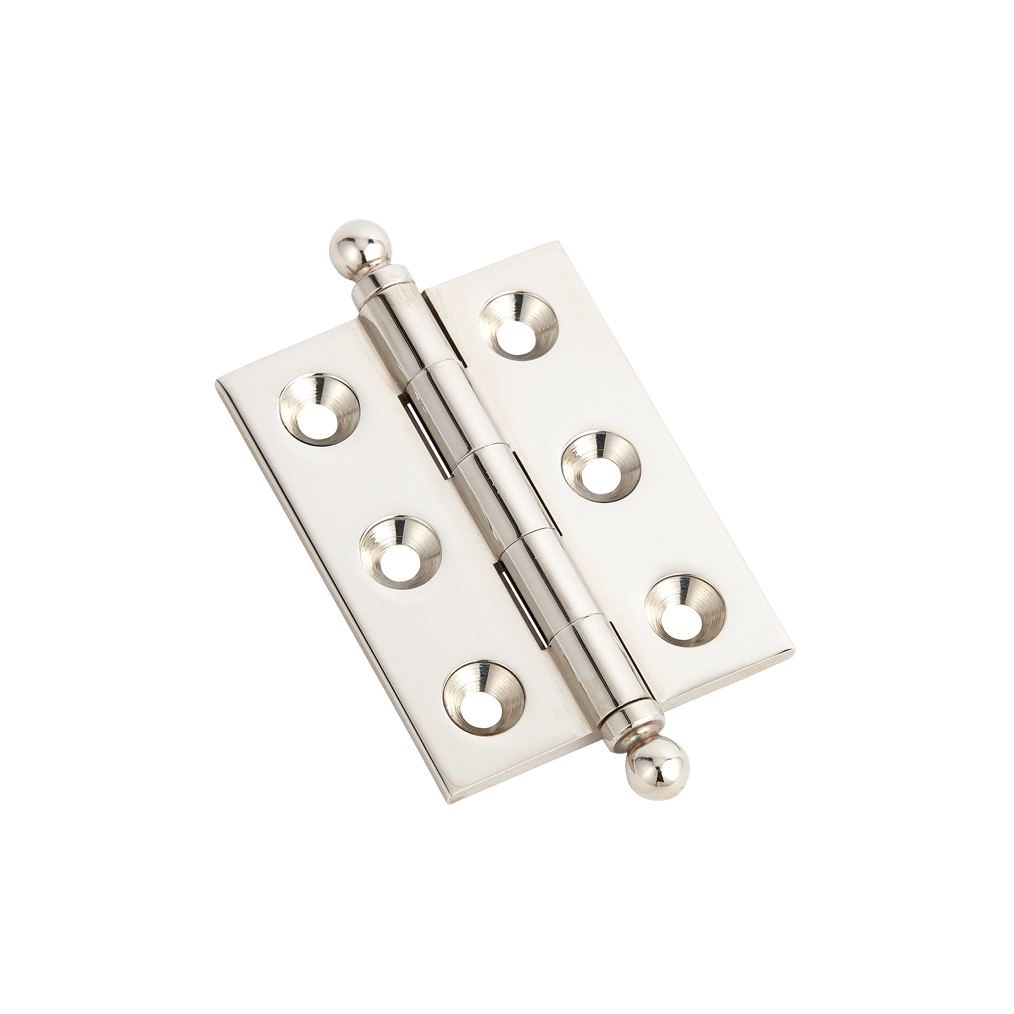 Minimalist Ball-ended Brass Butt Hinge (Pair)