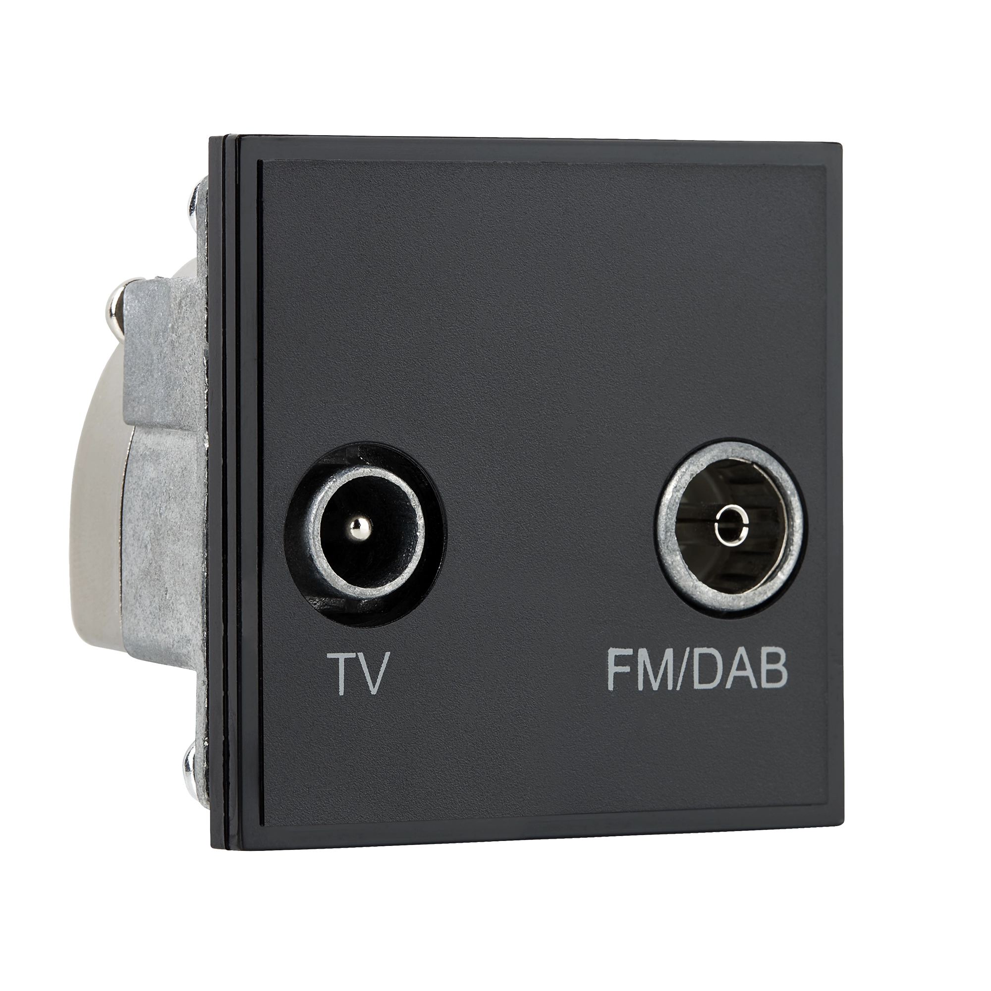 Minimalist Dual RF TV & FM/DAB Outlet Module