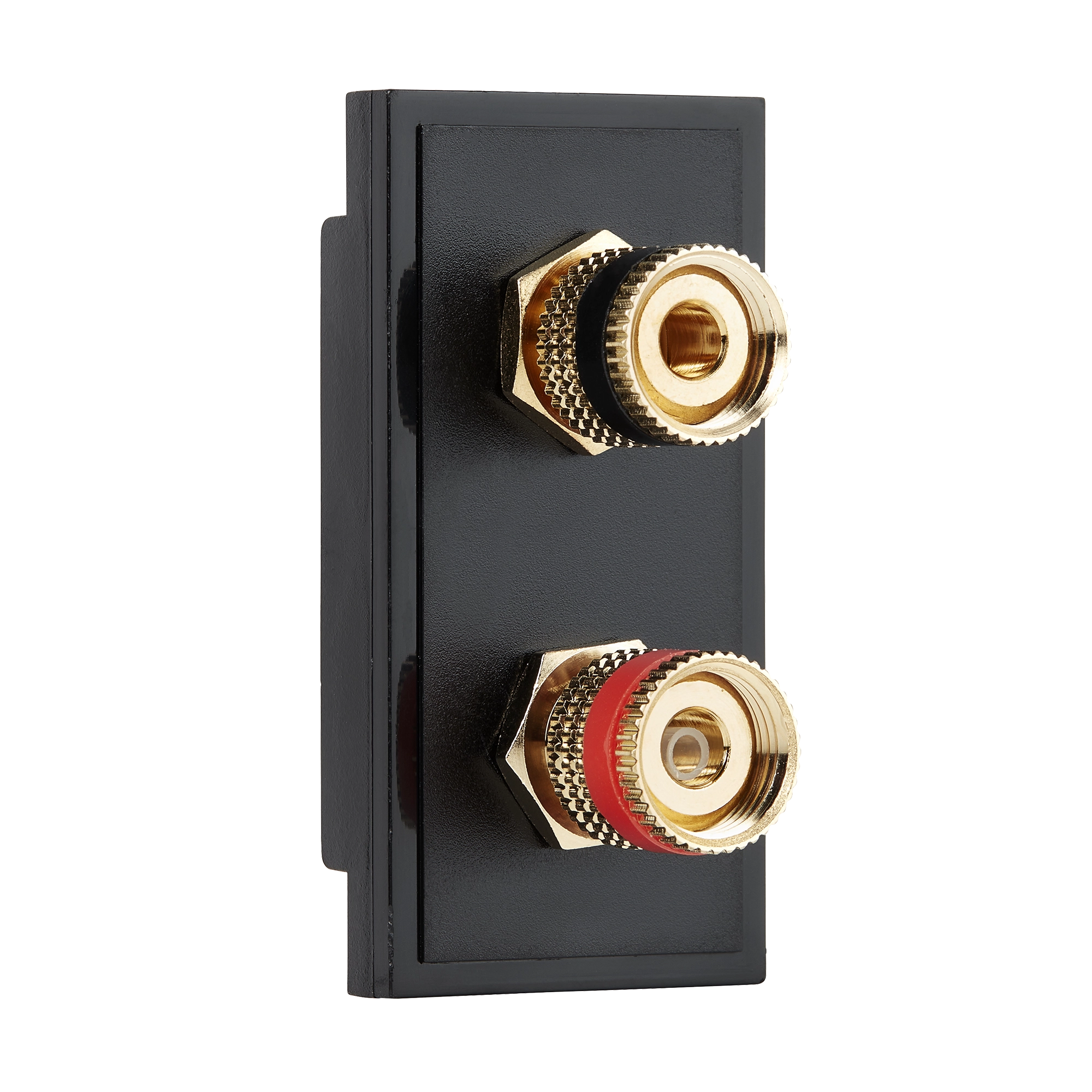 Knurled Dual - port Speaker Connector Euro Module