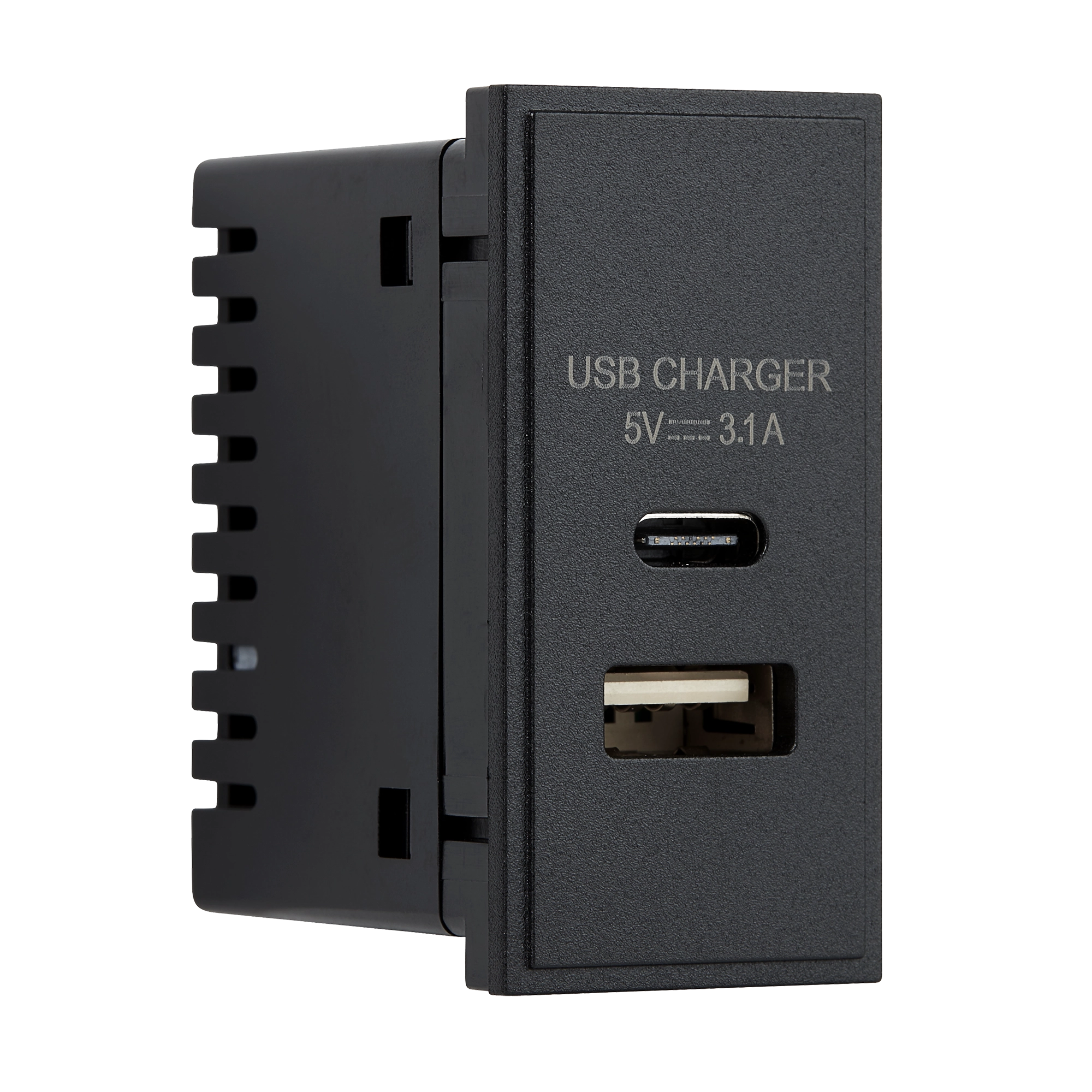 Minimalist Heat-sink USB A & C Charger Euro Module