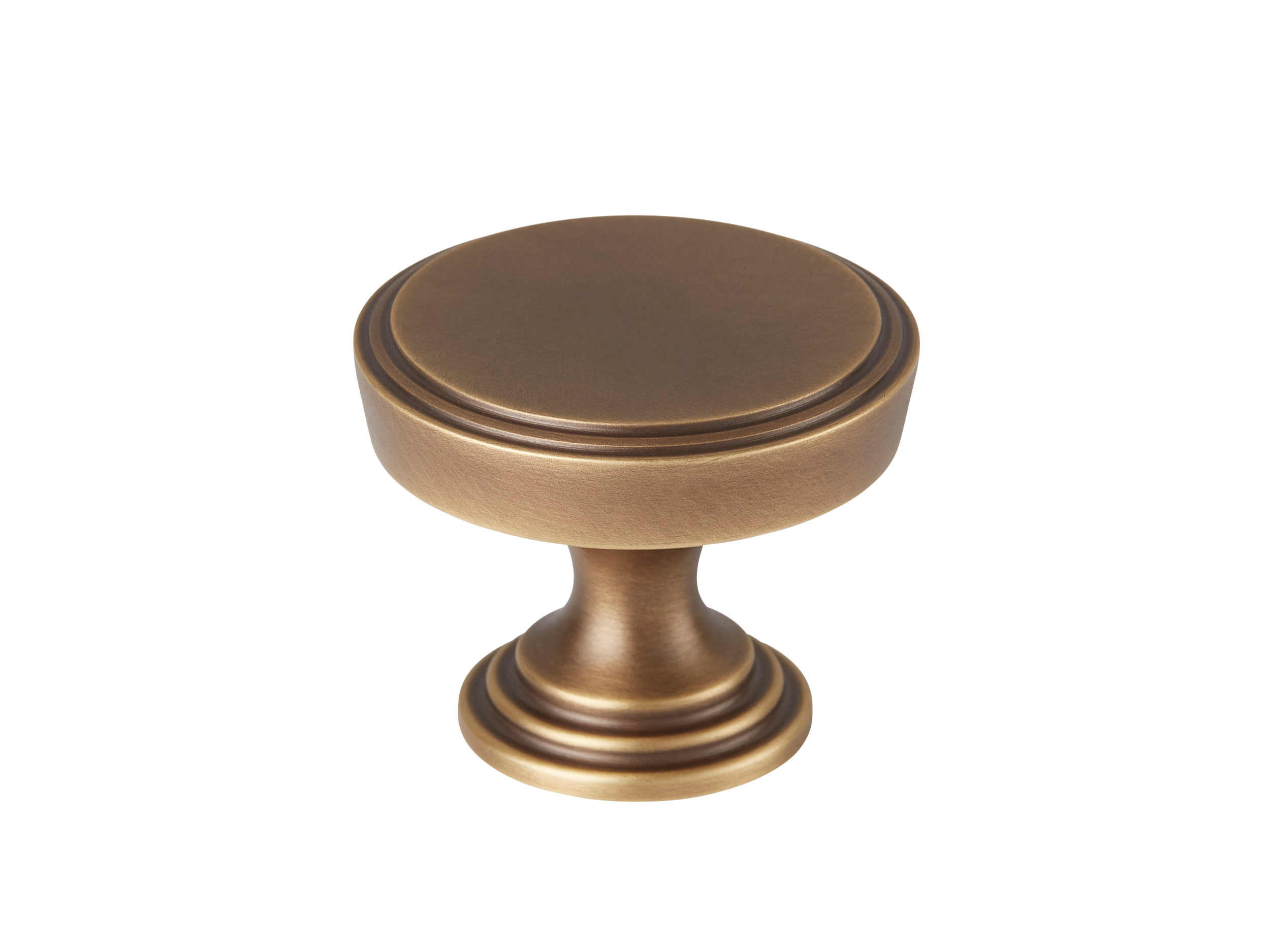 Concentric-grooved Circular Metal Cabinet Knob