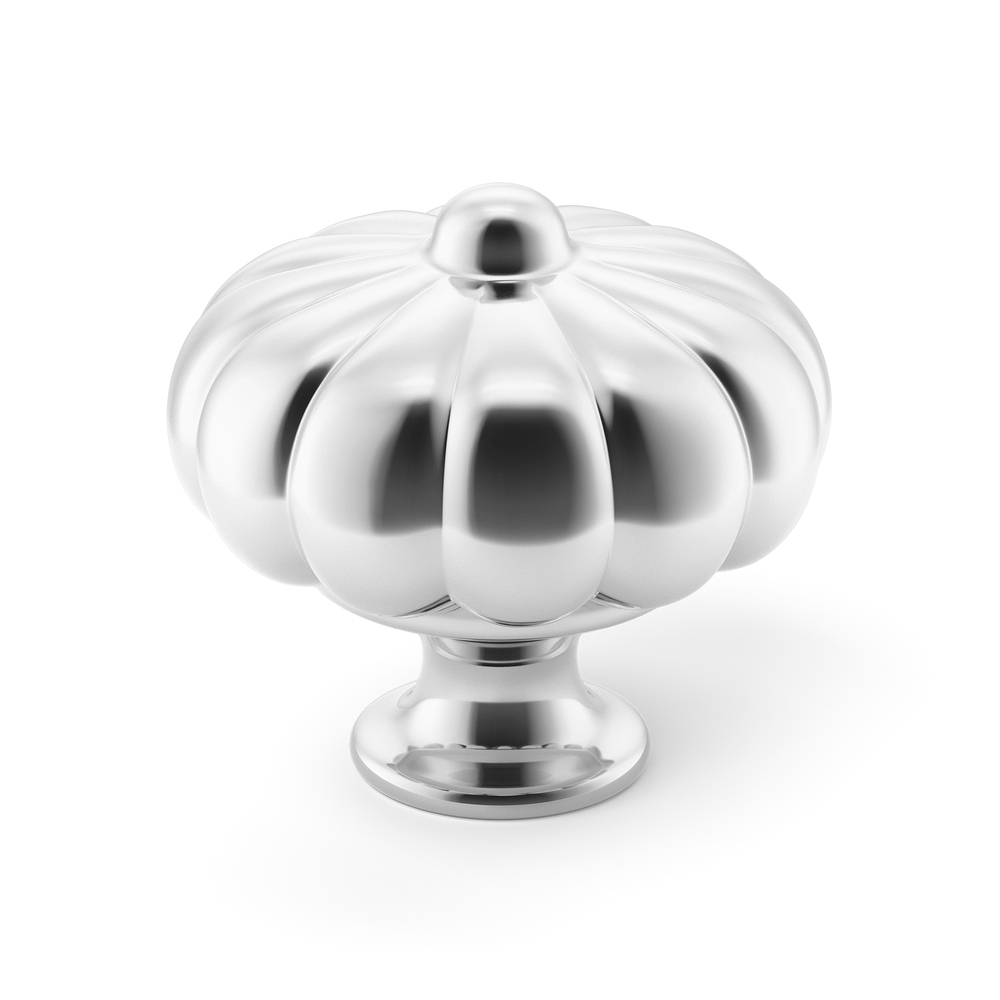 Fluted Metal Cabinet Knob