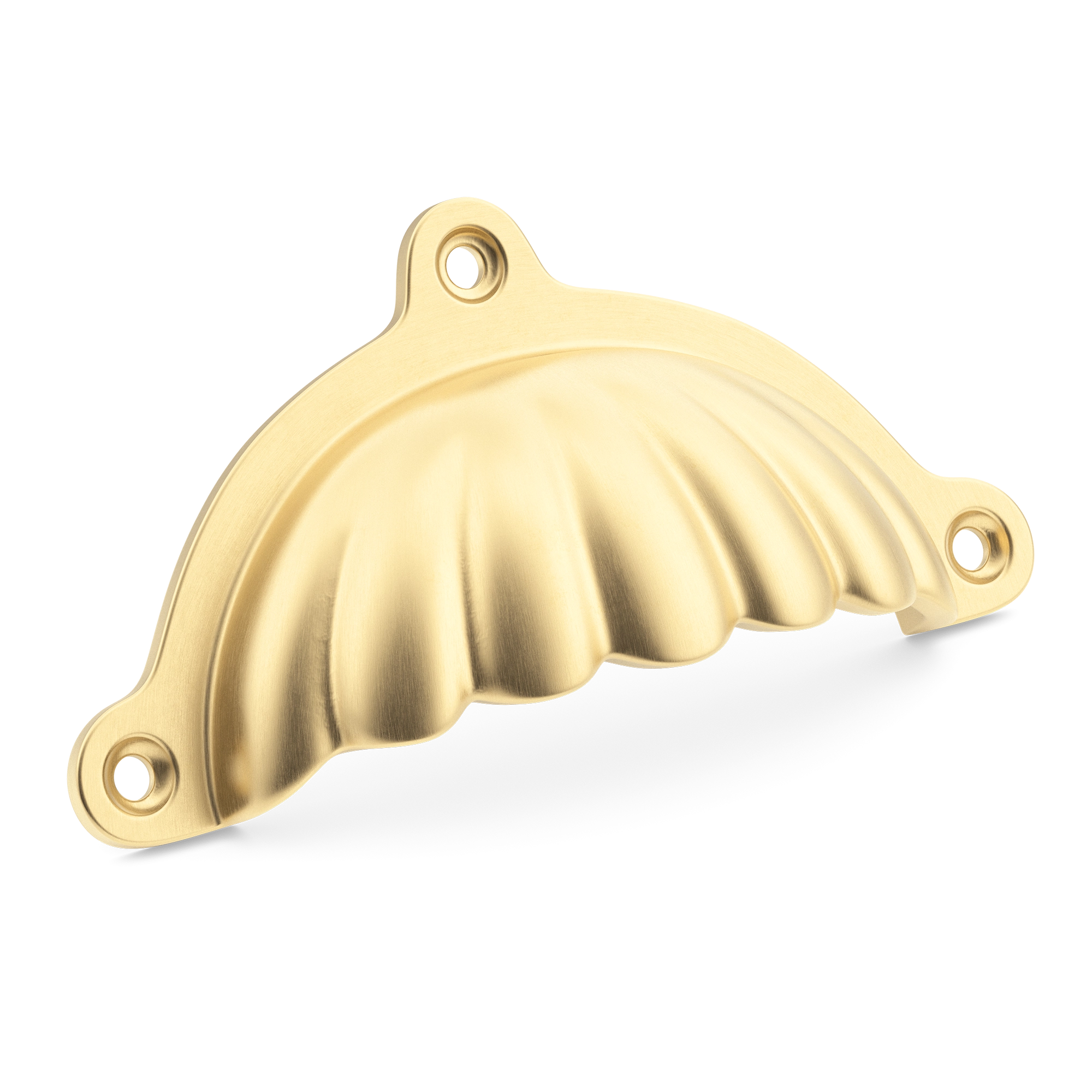 Scalloped Fluted Metal Drawer Pull