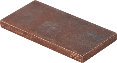 Engraved Rectangular Metal Finish Sample Knobs/Caps