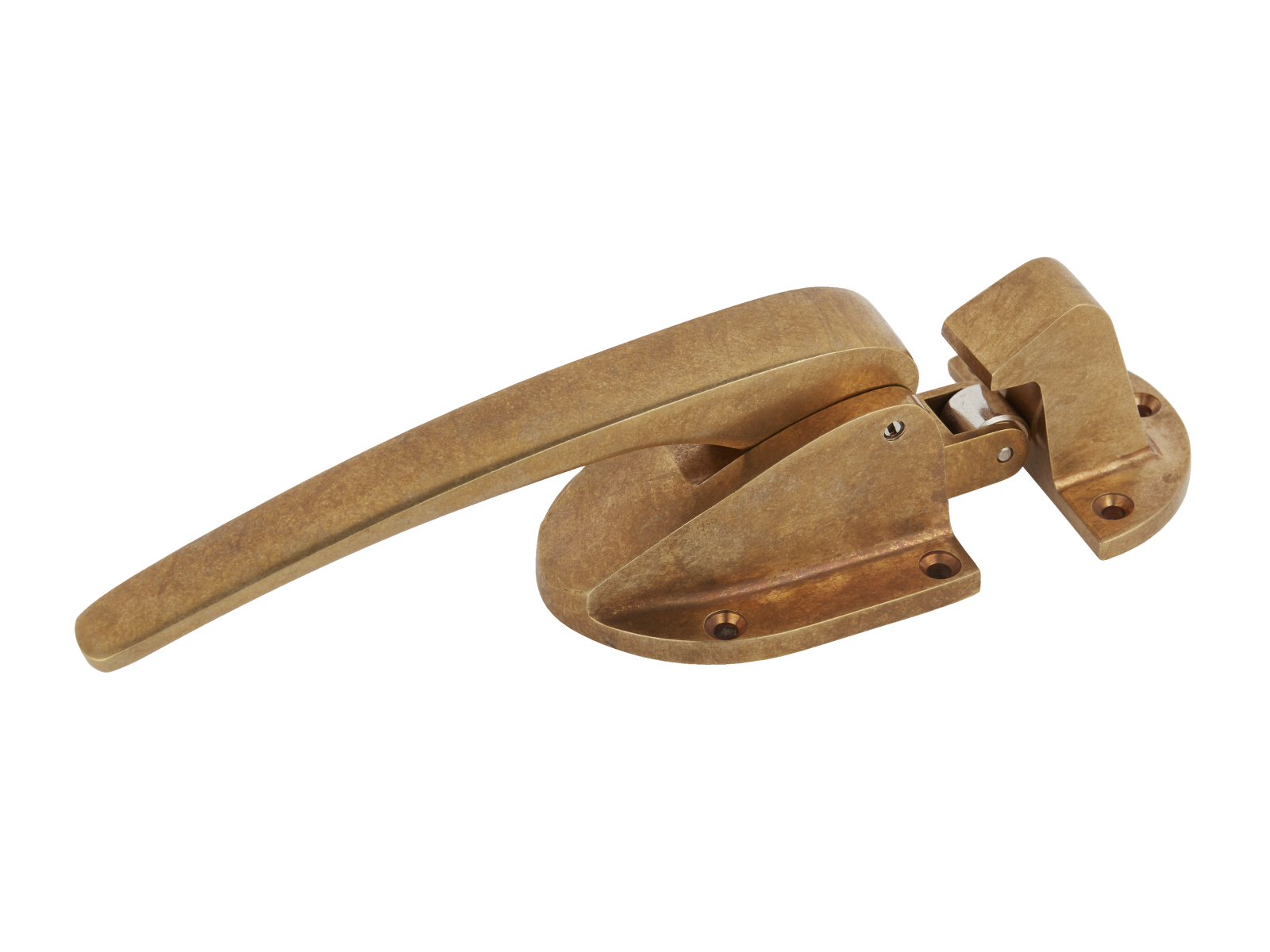 Curved-lever Door Latch Assembly