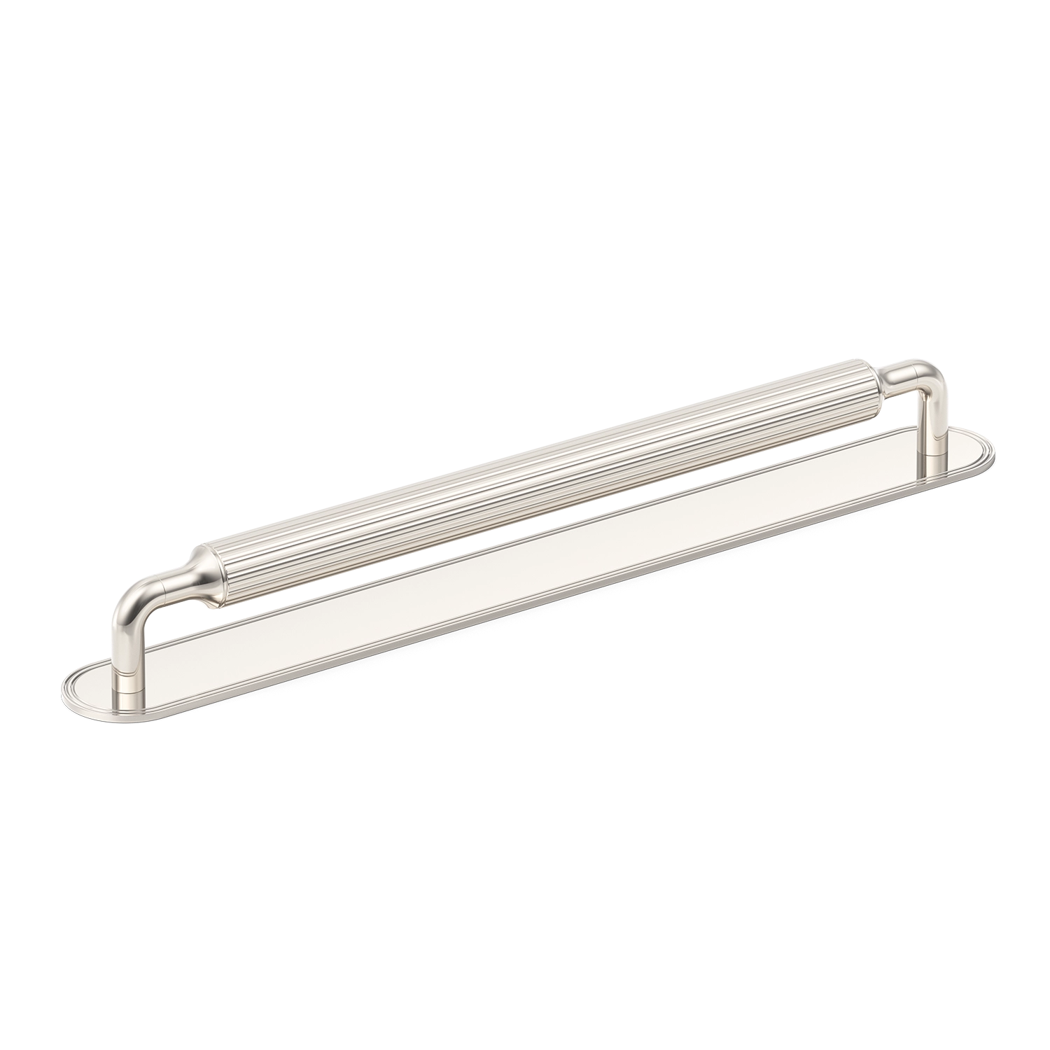 Fluted Metal Appliance Pull with Backplate