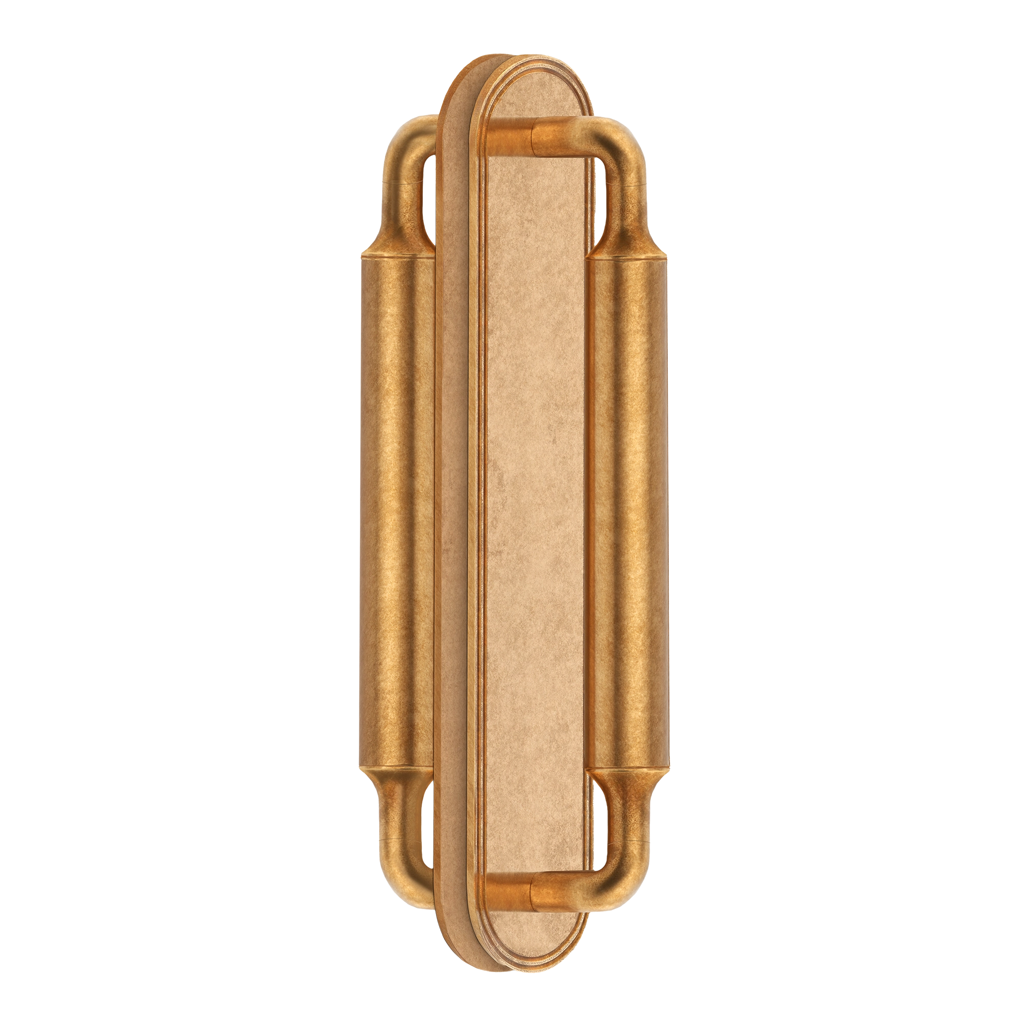 Classic Dual-Handle Door Pull with Textured Backplate