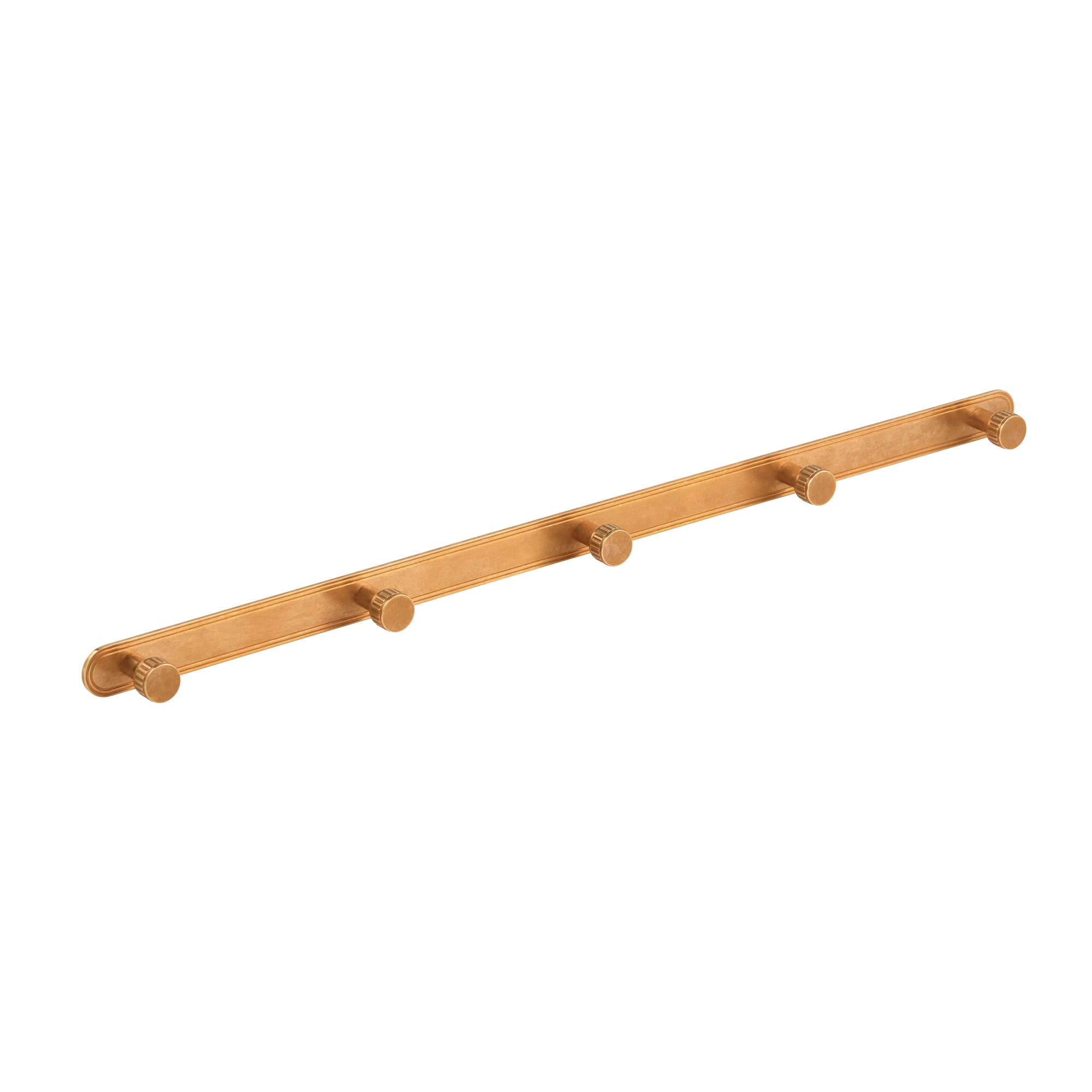 Minimalist Grooved and Knurled Hook Wall Rack