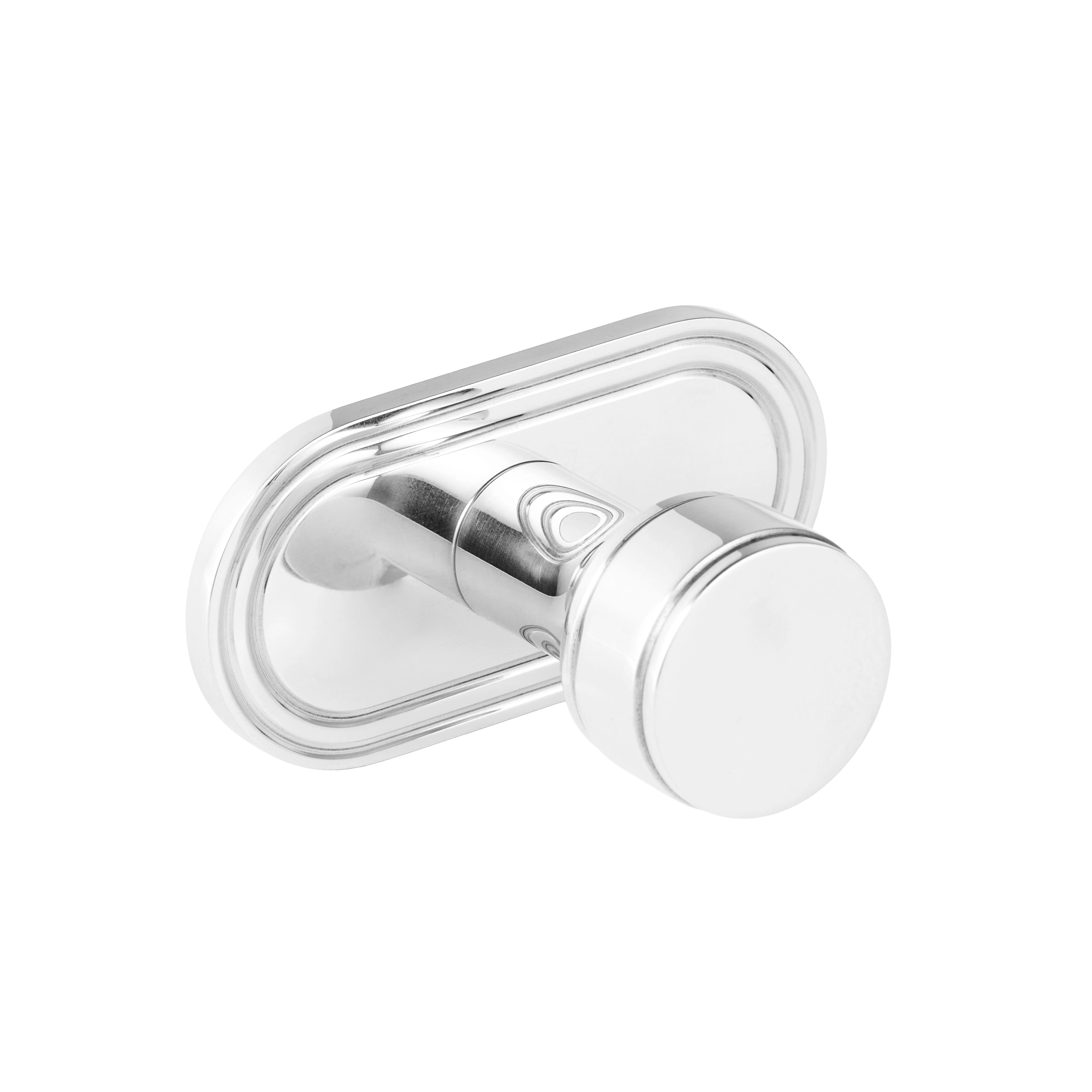 Concentric-ringed Metal Wall-mounted Robe Hook with Backplate