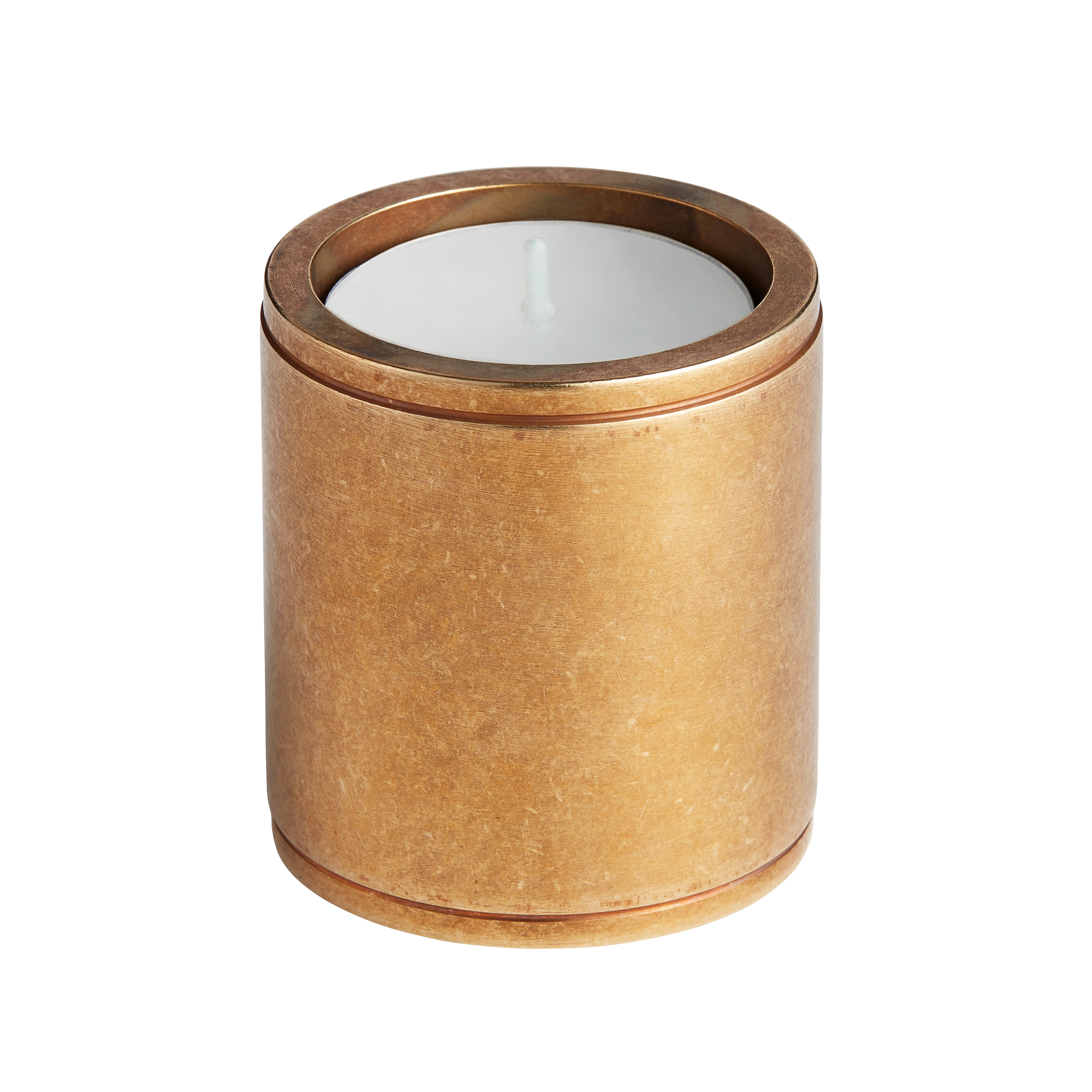 Band-segmented Metallic Tealight Holder