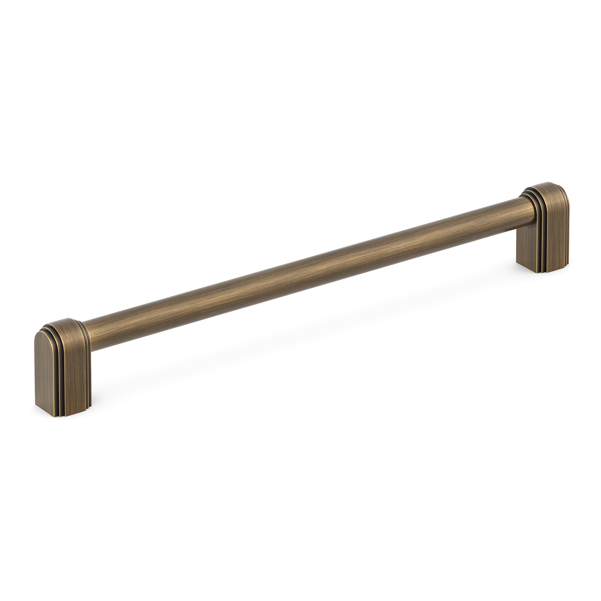Vertical-grooved Rounded-edge Metal Cabinet/Drawer Pull Handle