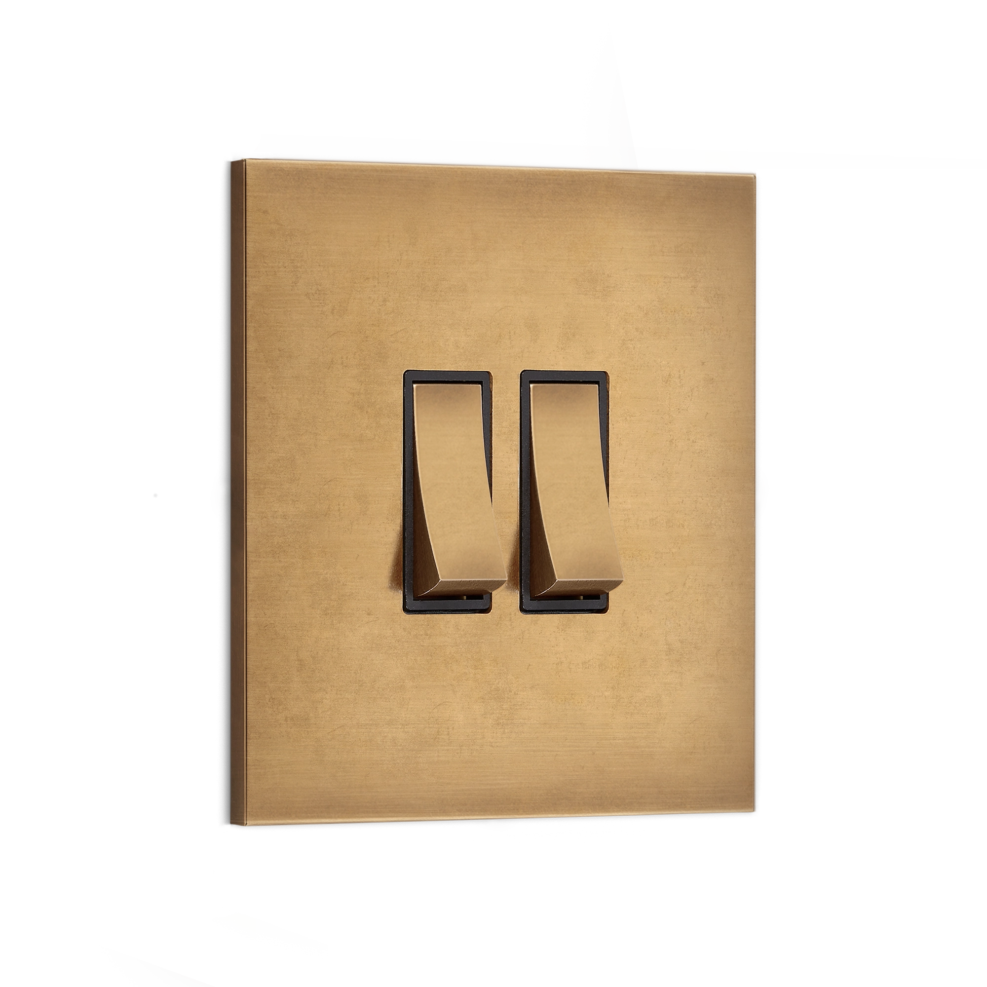 Textured Vintage Double Toggle Wall Switch Plate