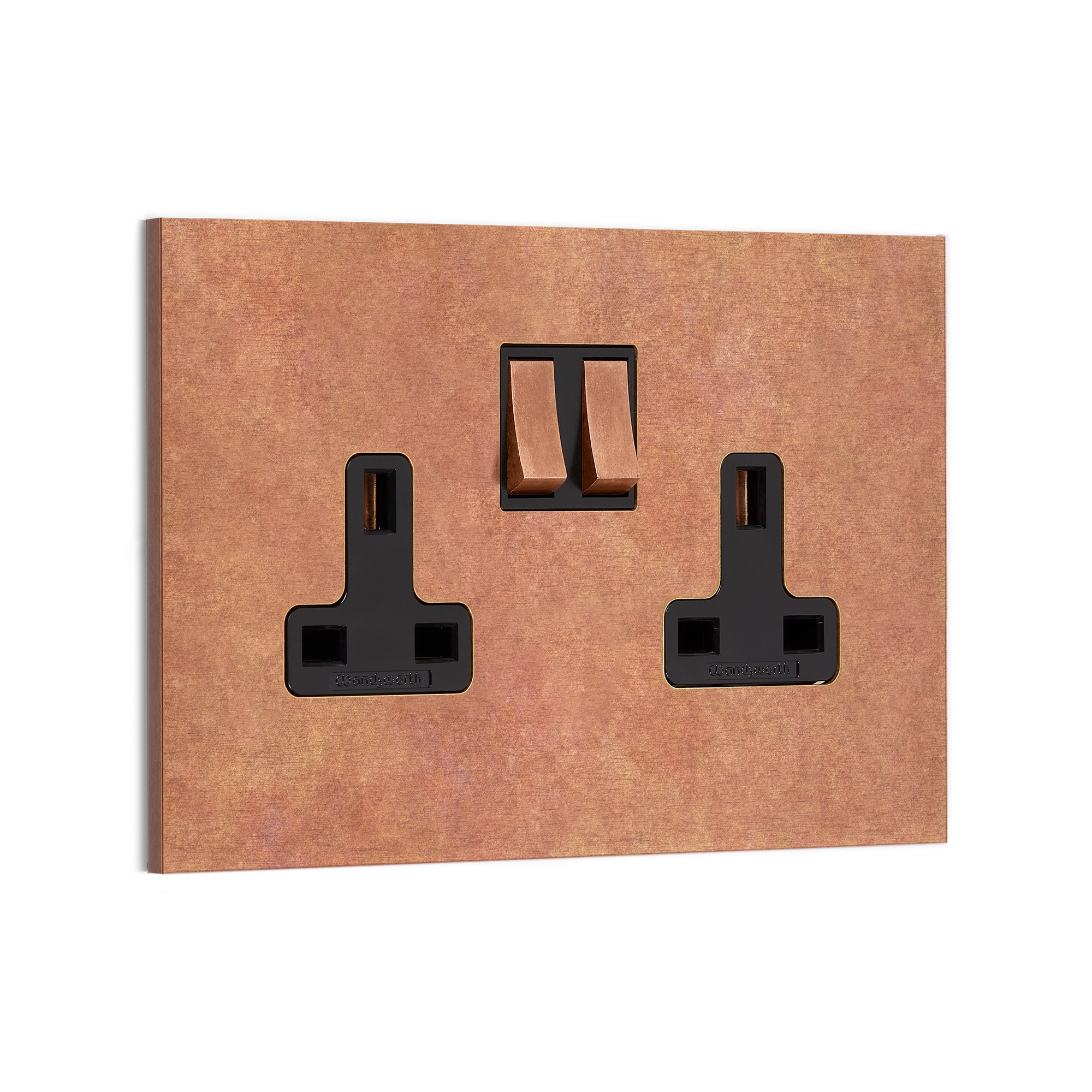 Textured Vintage Twin Socket with Switches