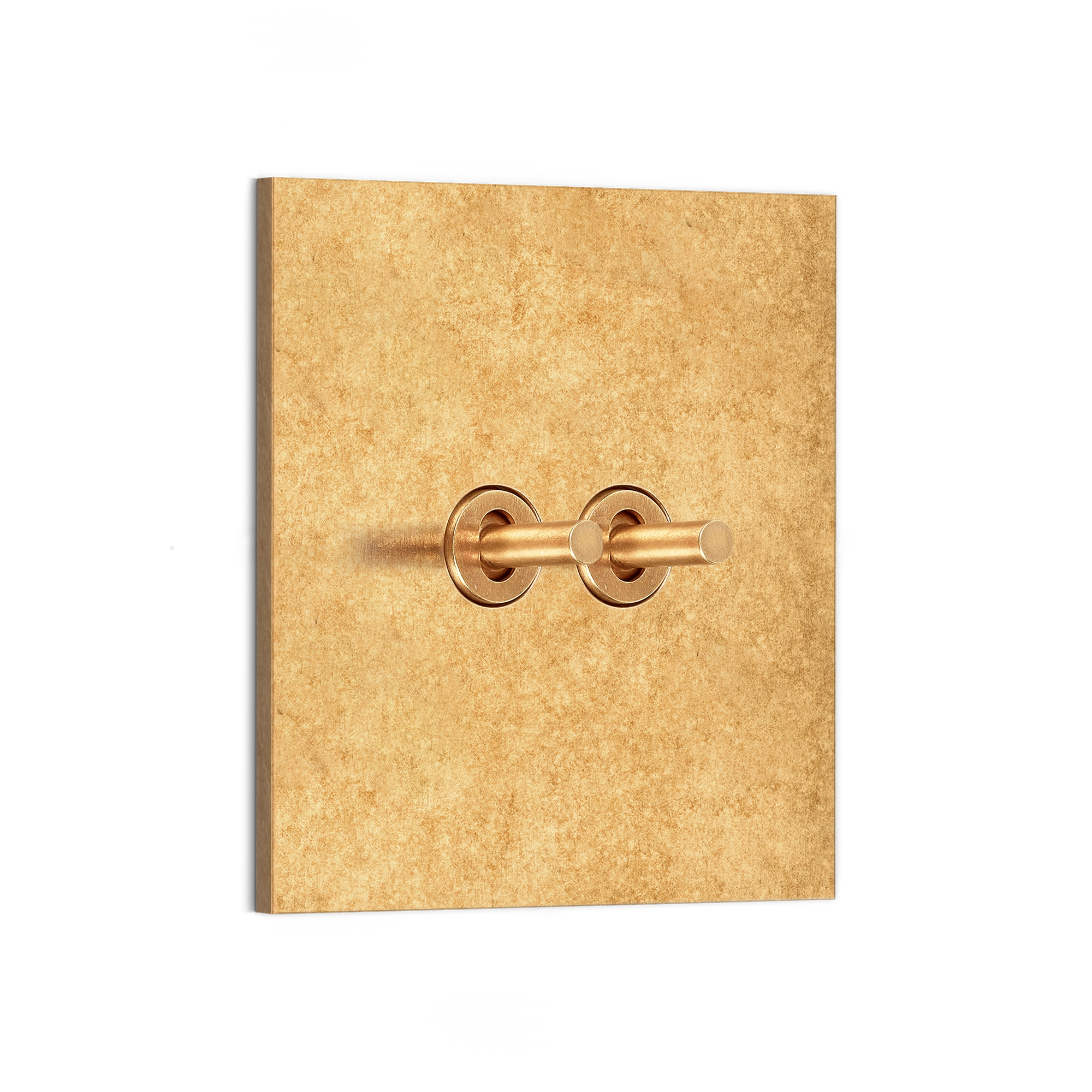 Textured Minimalist Double Toggle Wall Switch Plate