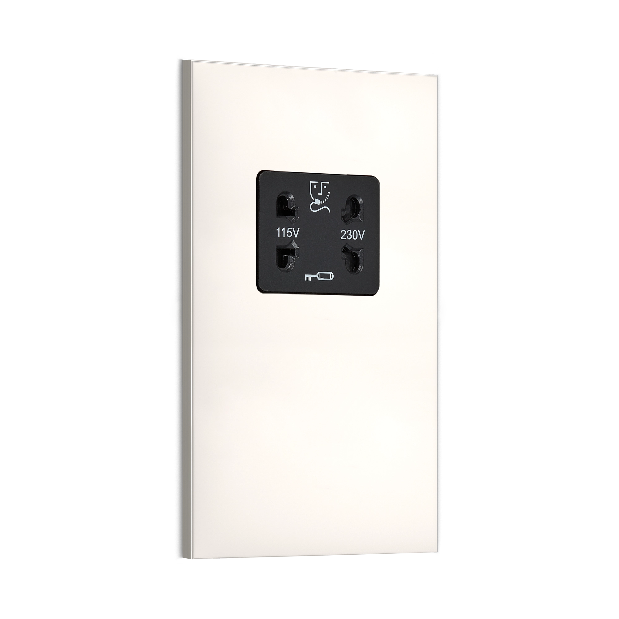 Minimalist Dual-Voltage Wall-Mounted Shaver Socket