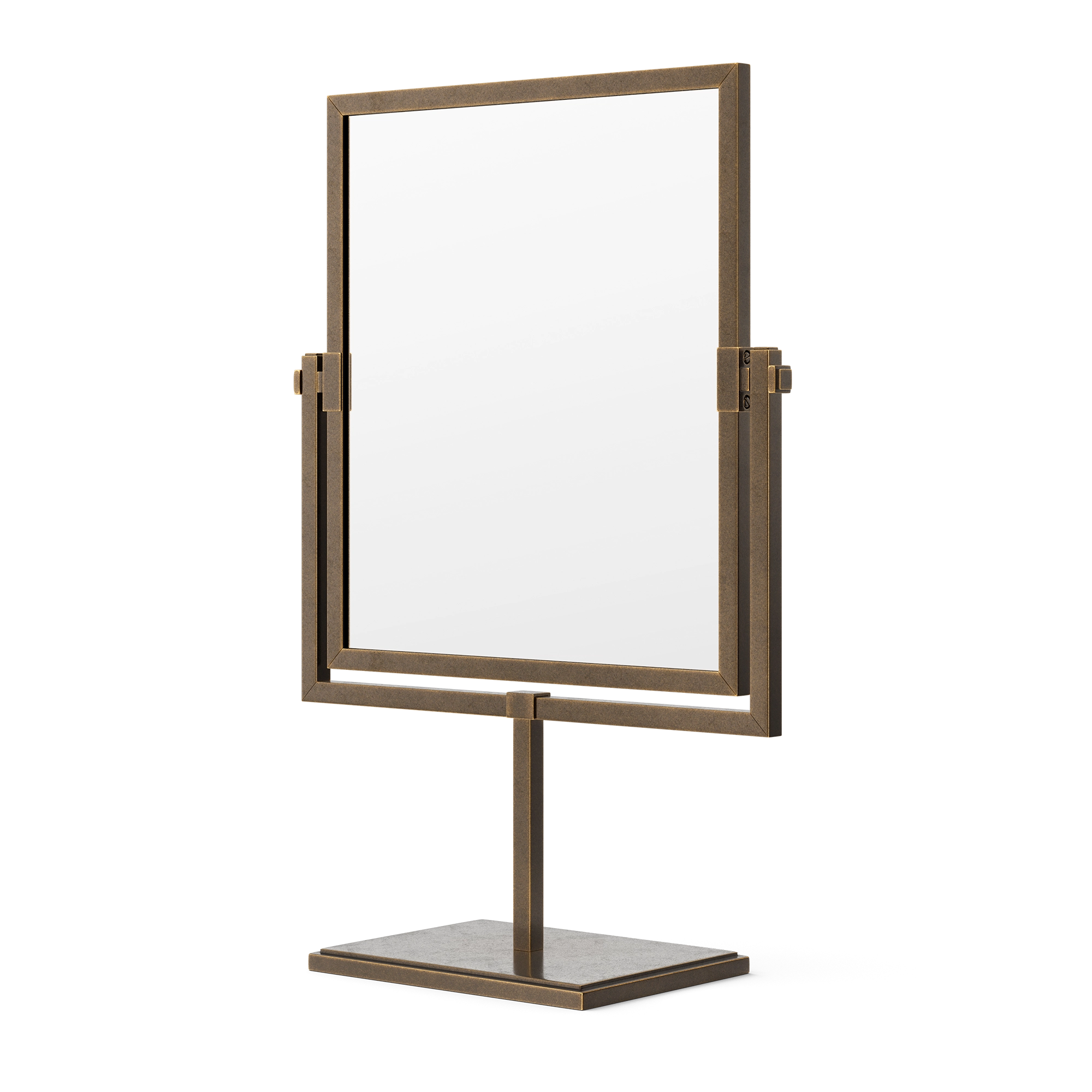 Geometric Double - layered Adjustable Tabletop Vanity Mirror