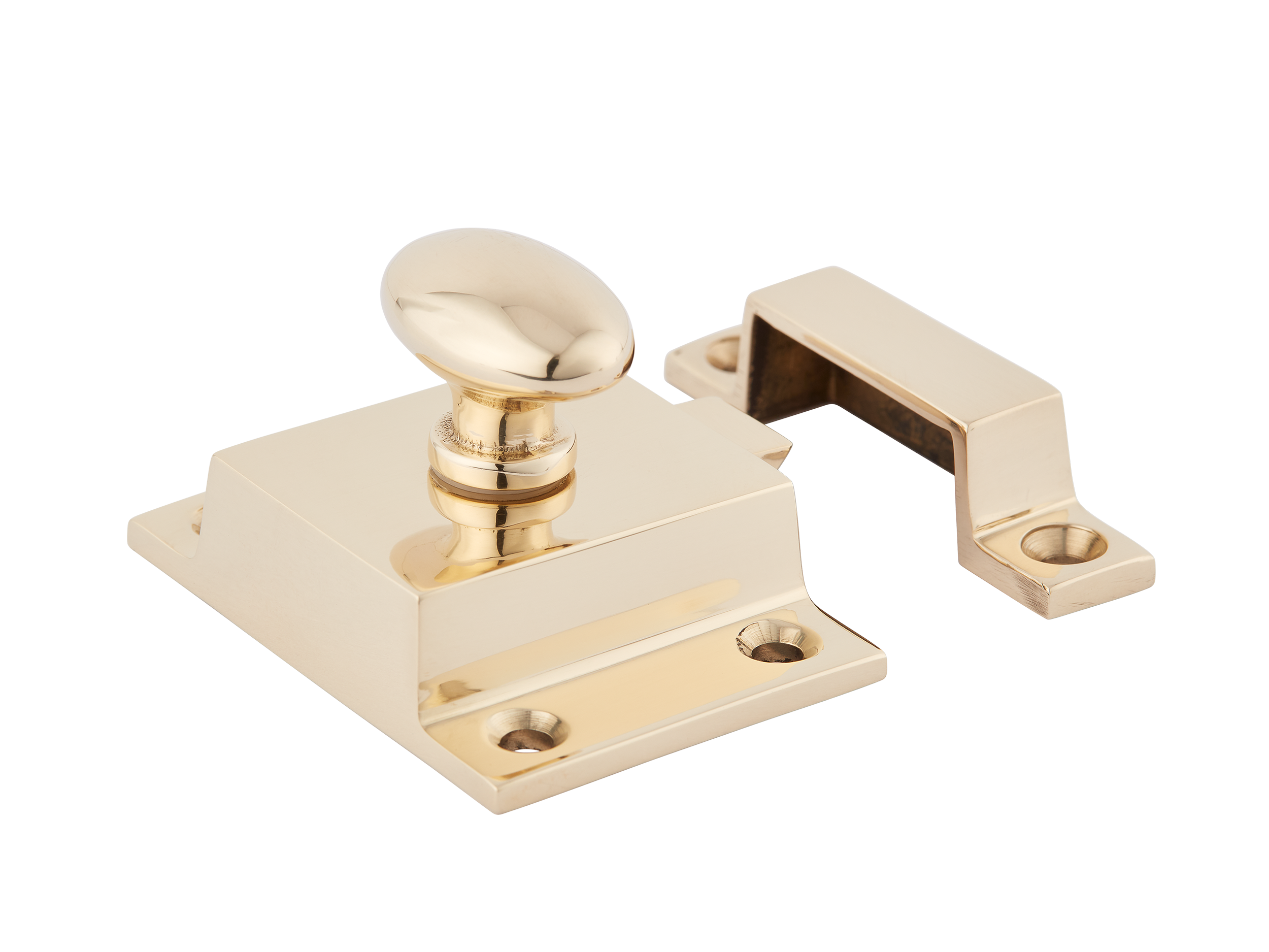 Oval-knob Stepped-plate Door Latch