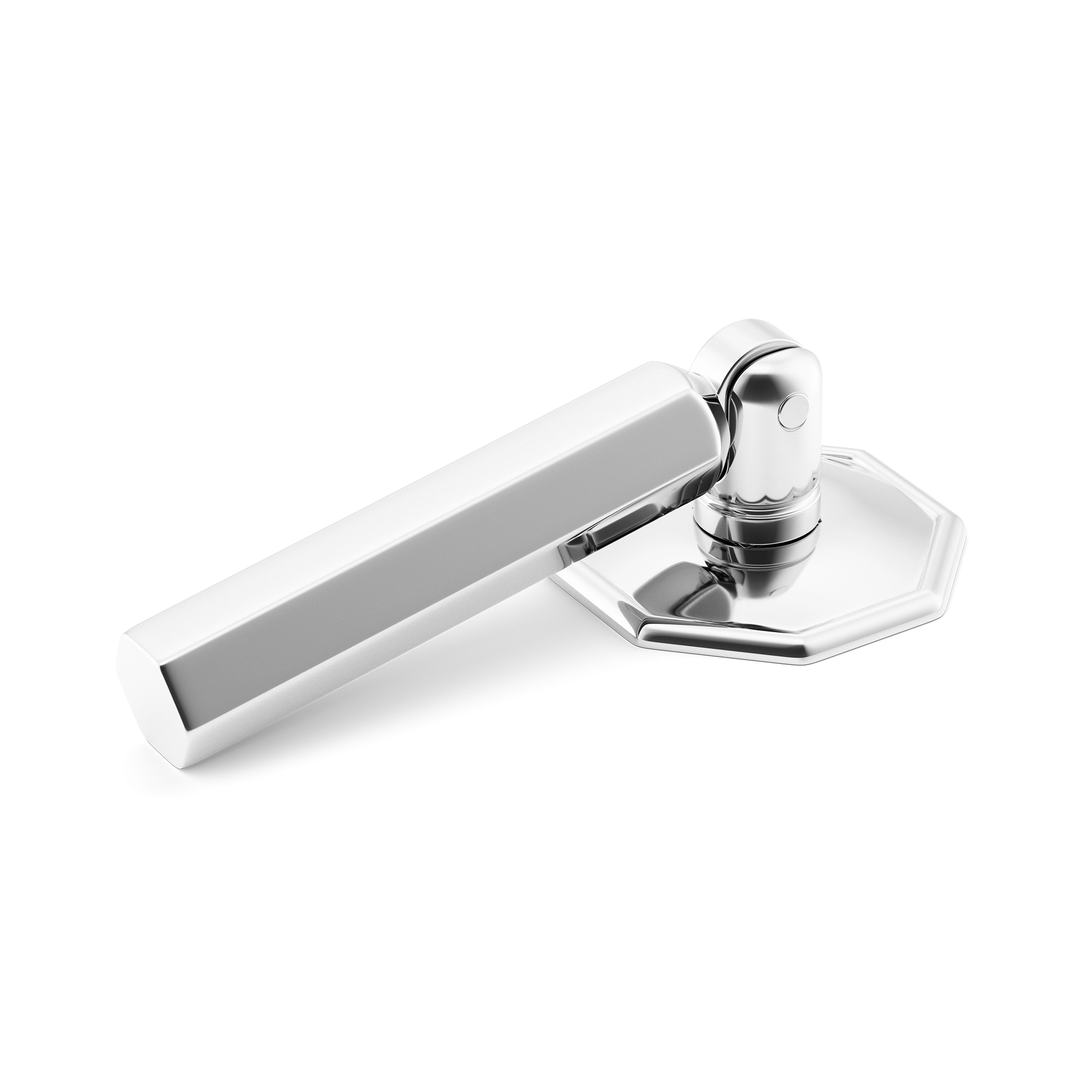 Scalloped-octagon Modern Metal Lever Door Handle