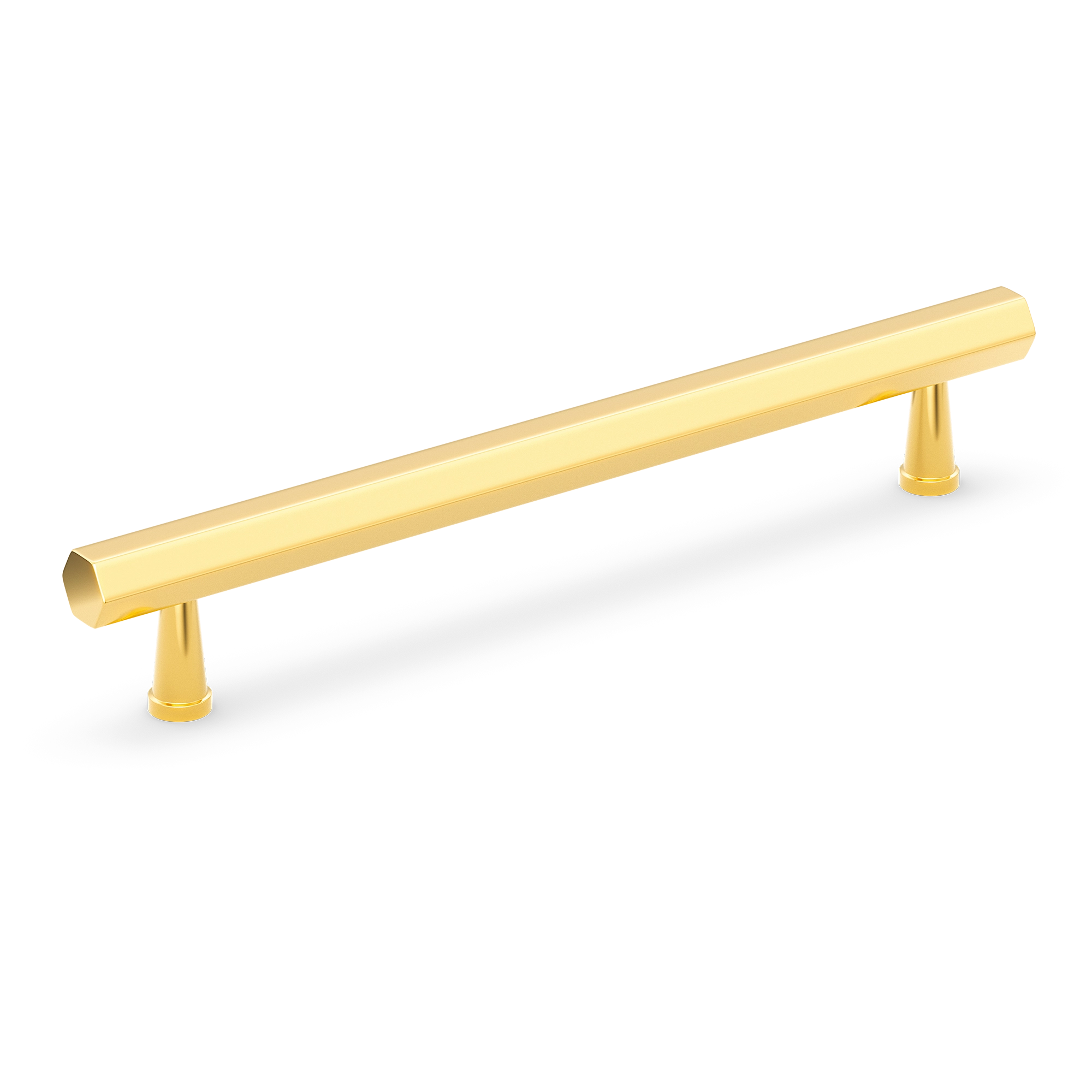 Beveled-end Minimalist Crossways Metal Cabinet Pull Handle