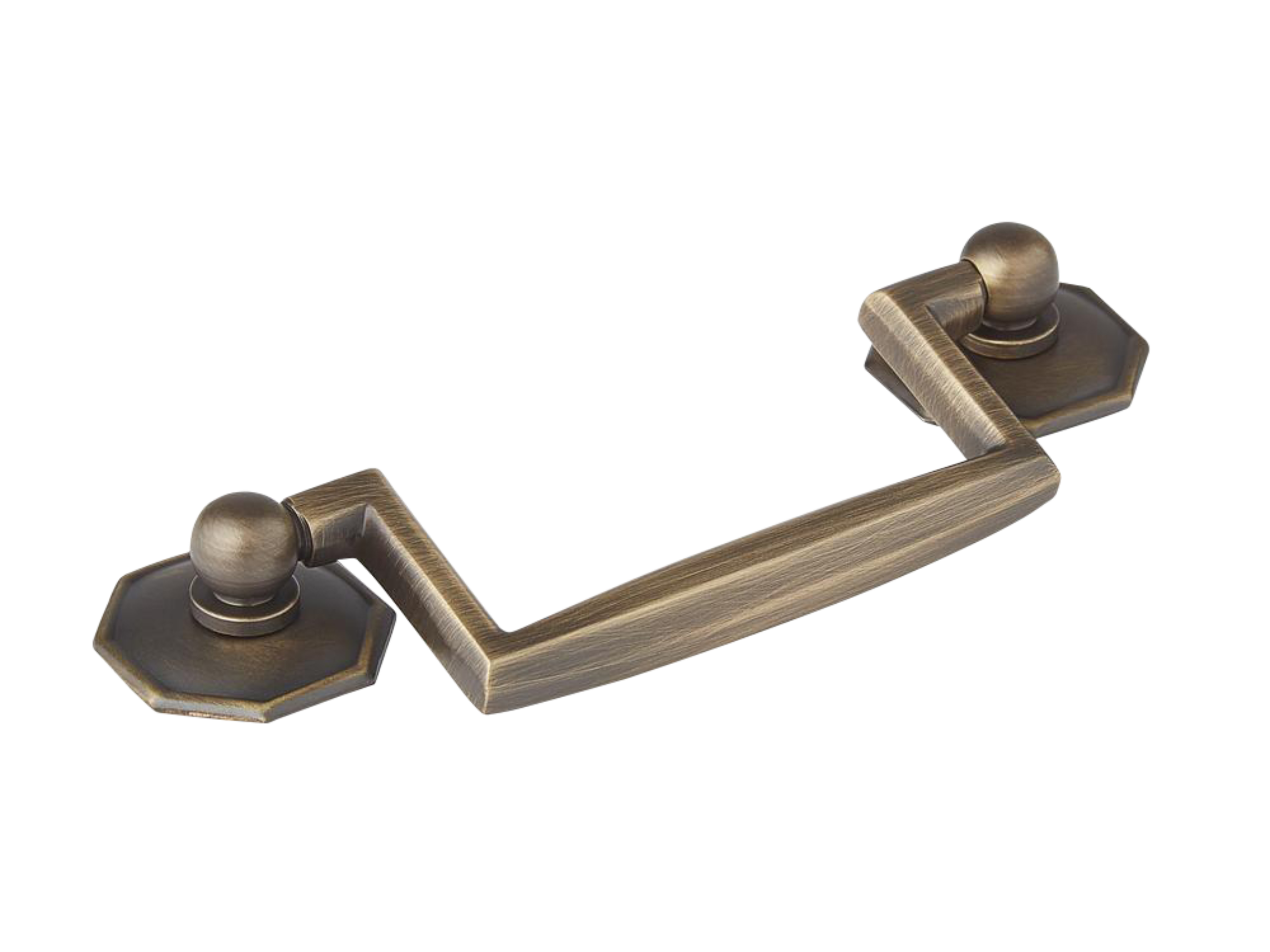 Angular Zigzag Metal Door Lever Handle