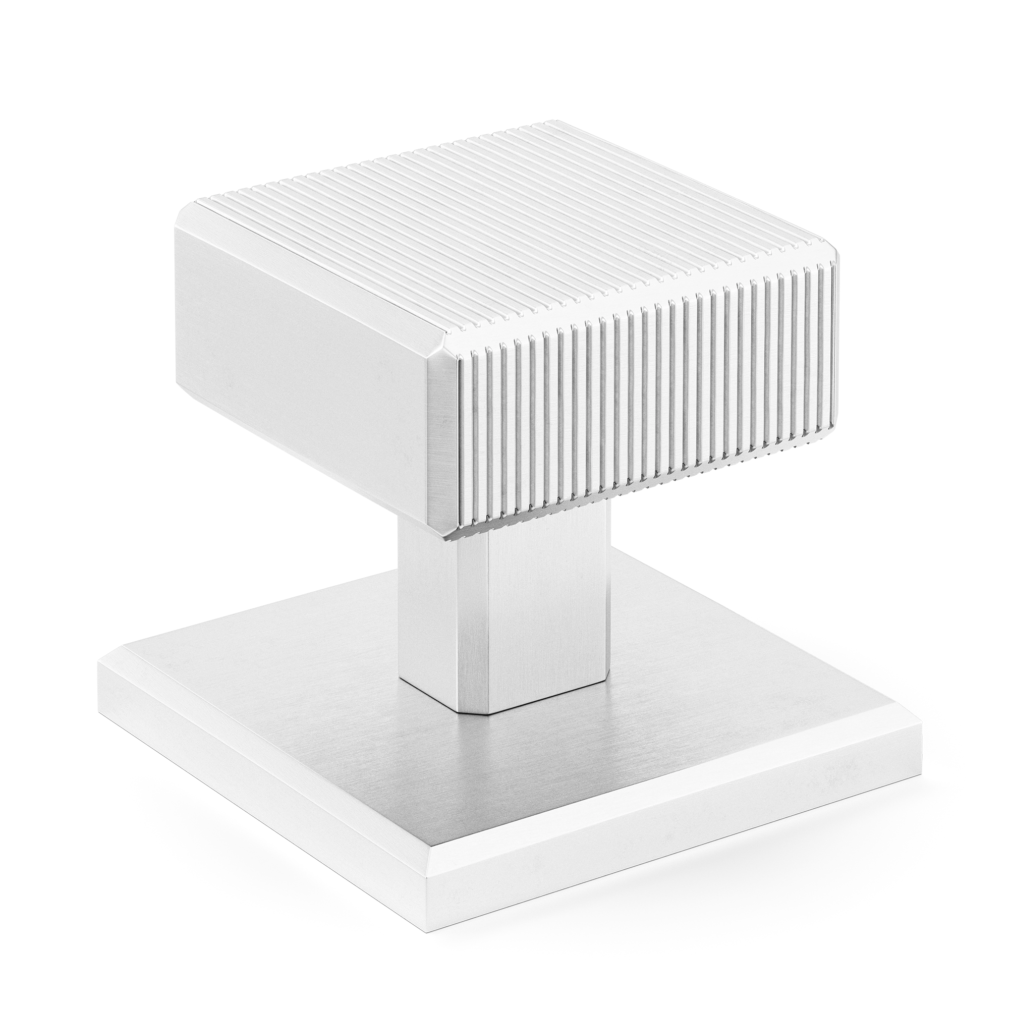 Ridged Beveled-base Geometric Metal Cabinet Knob