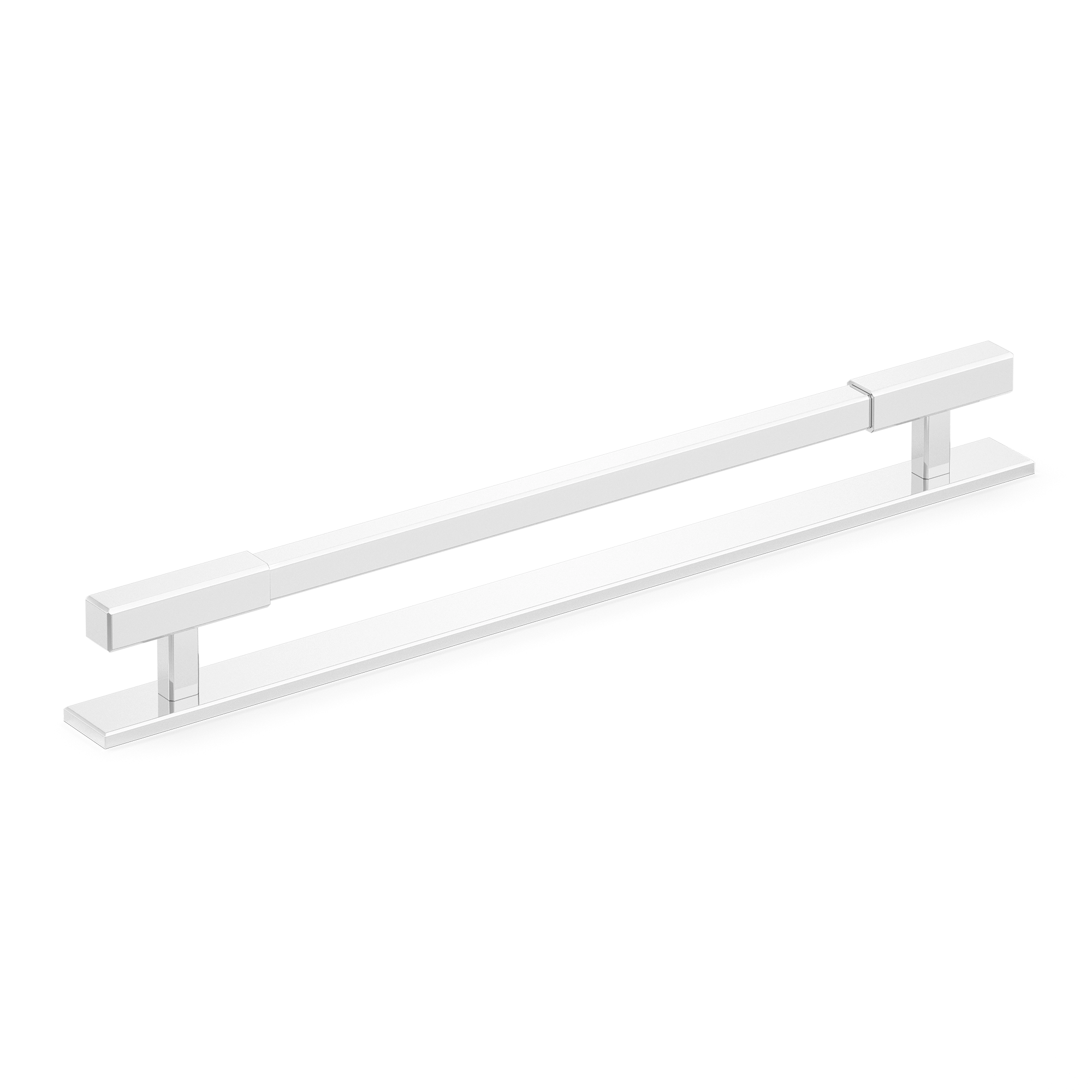 Minimalist Dual-bar Cabinet/Drawer Pull Handle with Backplate