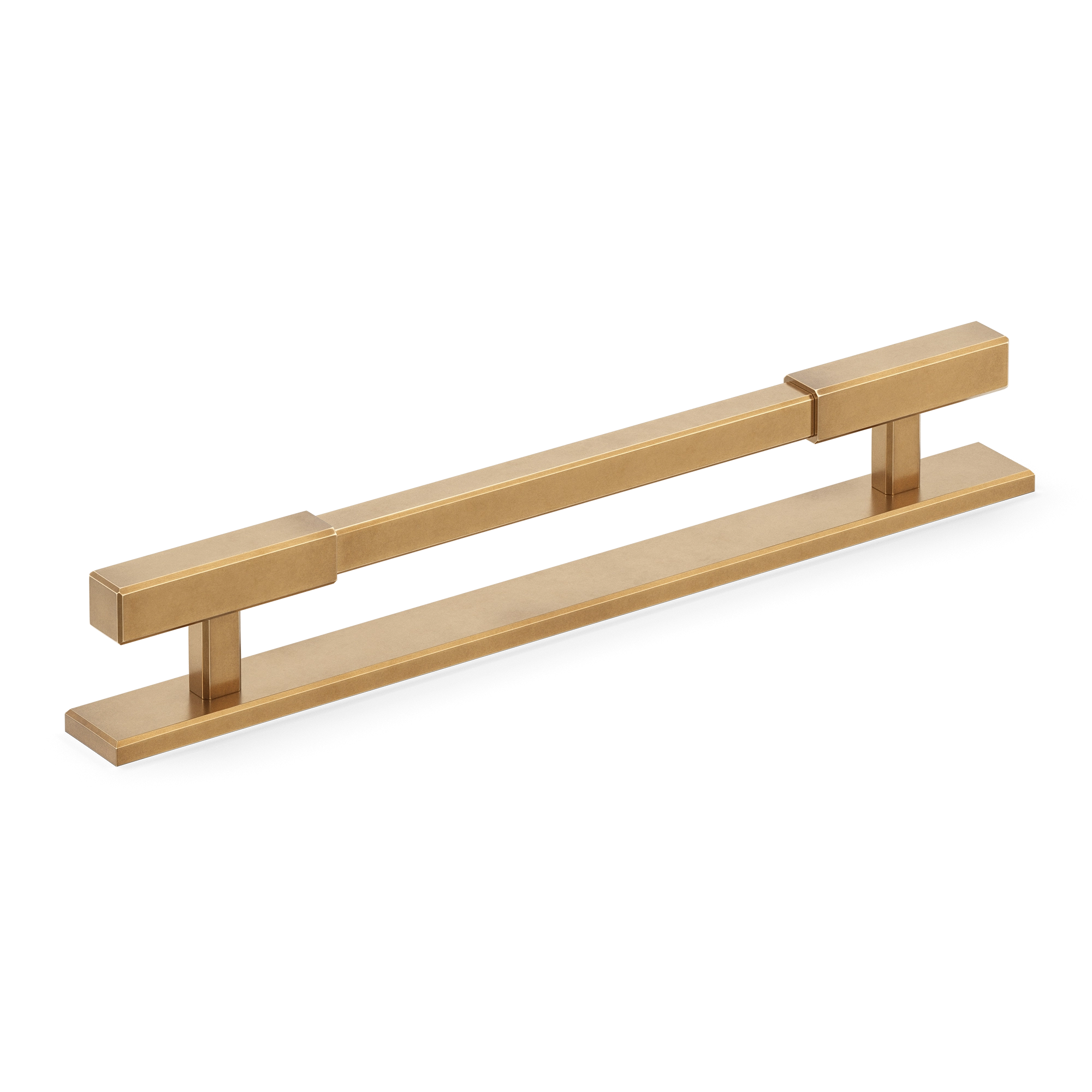 Minimalist Dual-bar Cabinet Handle with Backplate