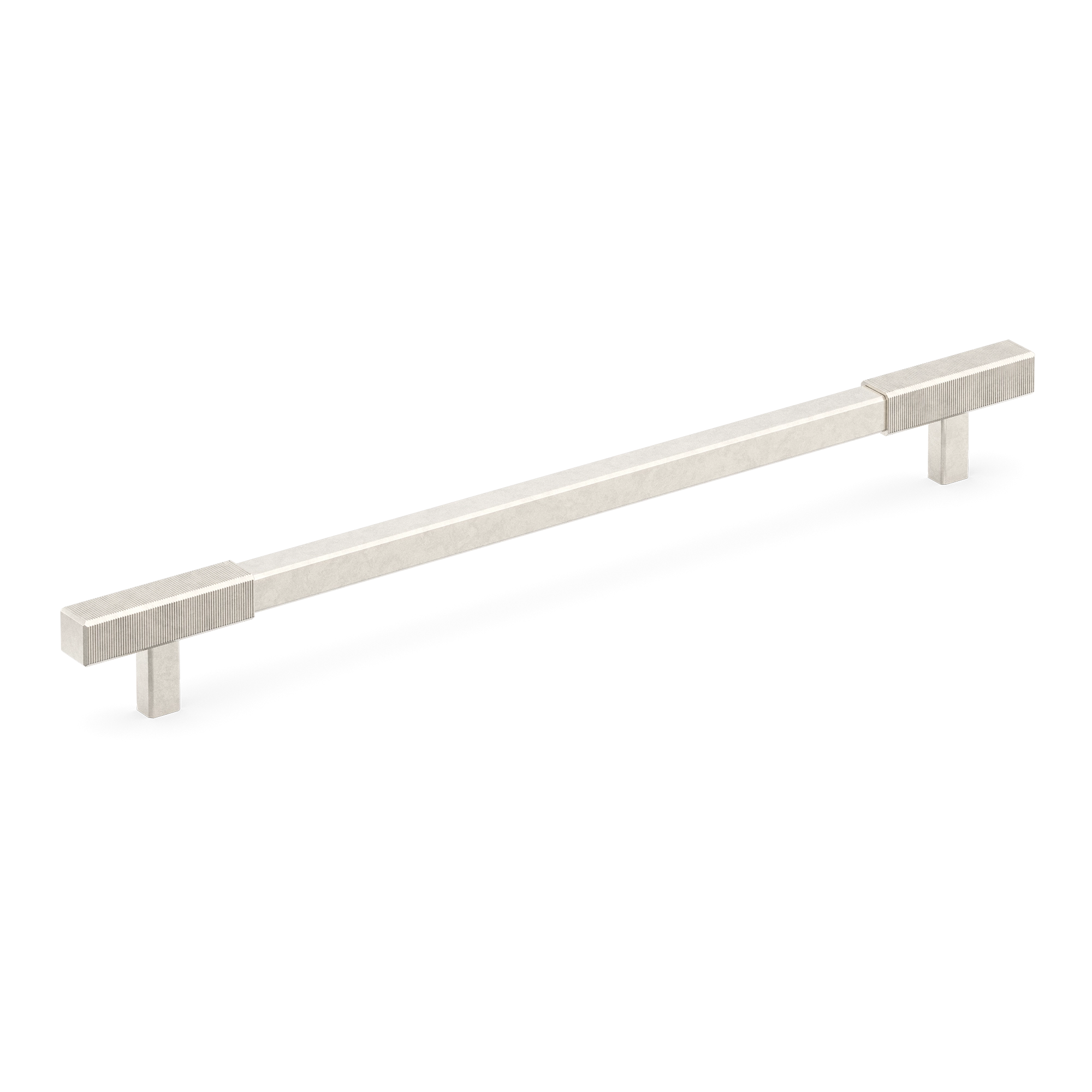 Knurled-end Rectangular Metal Cabinet/Drawer Pull Handle
