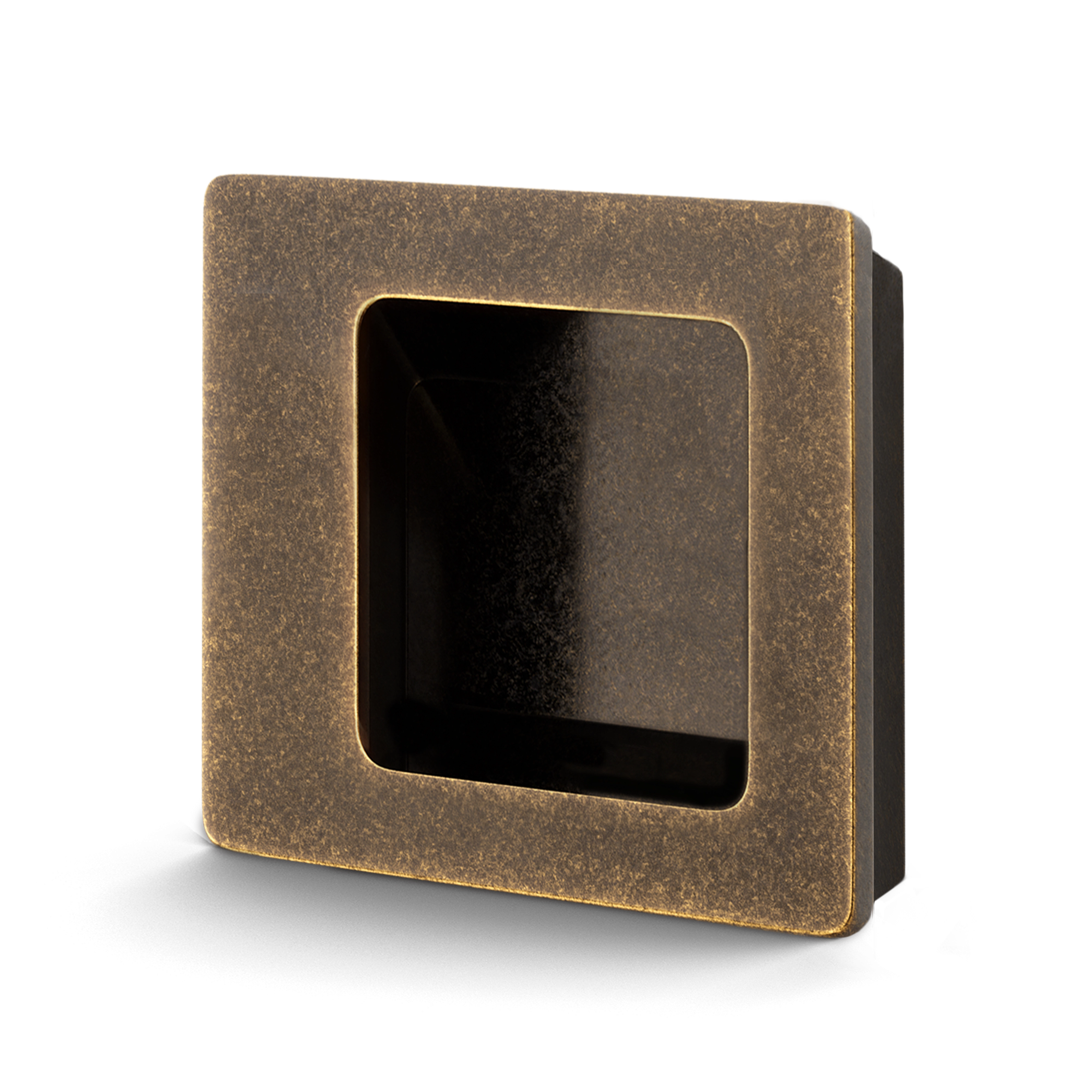 Aged-metal Rounded-corner Square Wall-mounted Fixture