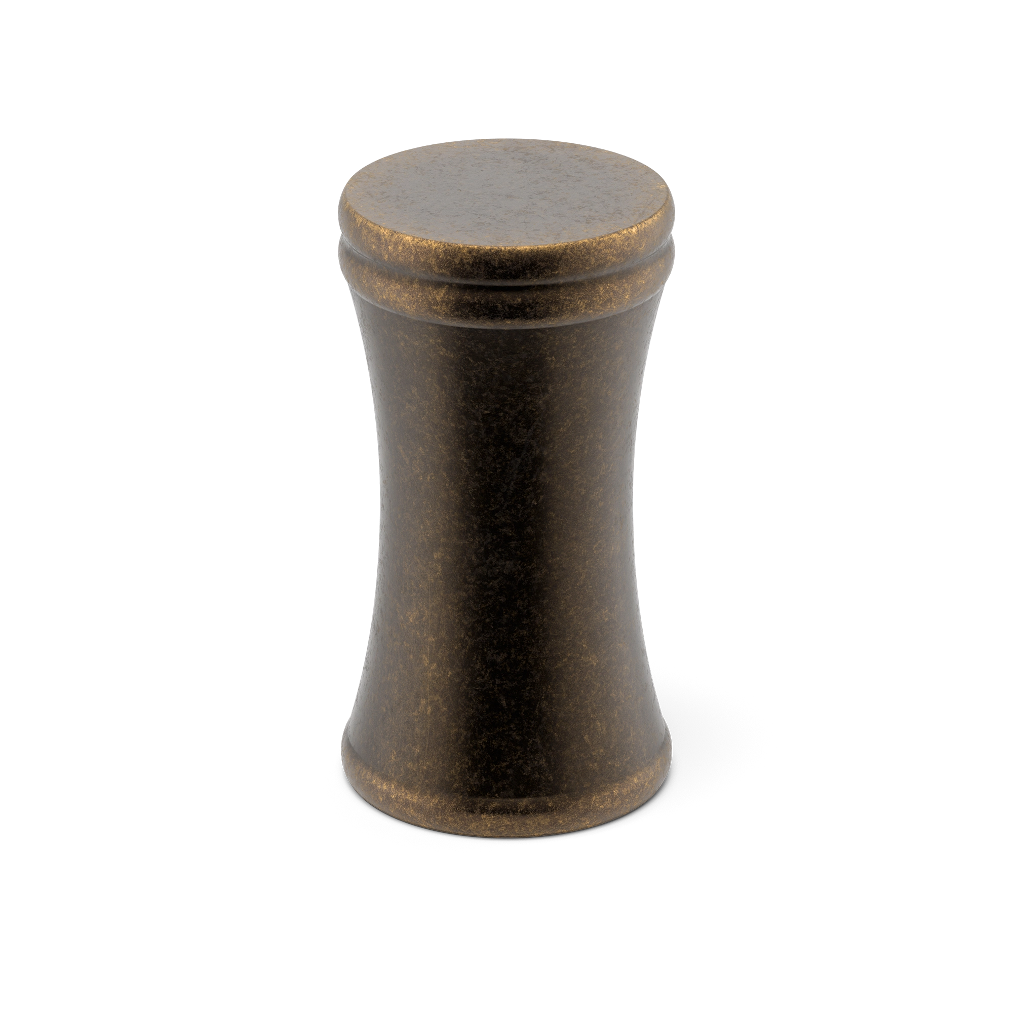 Ridged Hourglass Metal Cabinet Knob