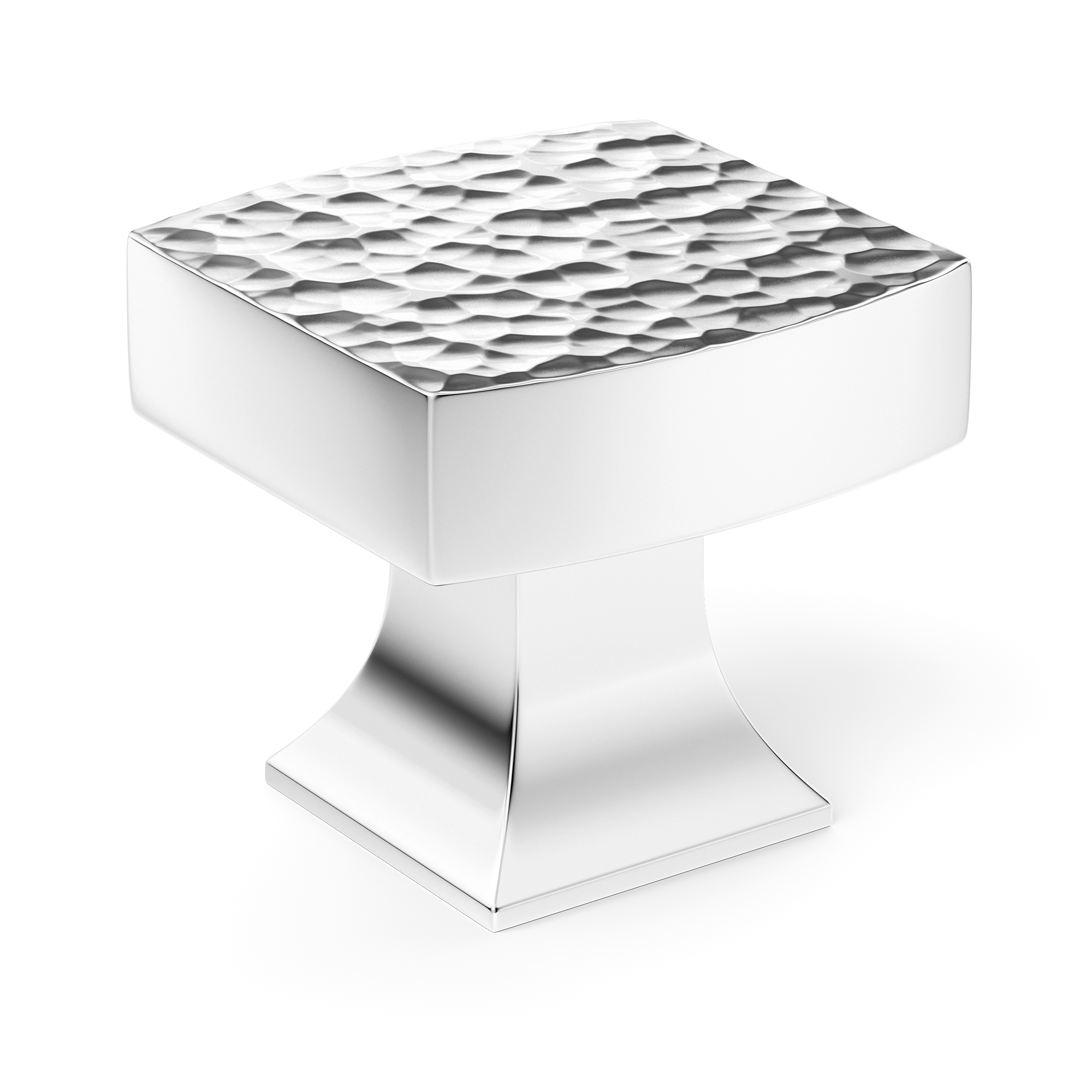 Hammered-textured Flared Square Accent Table