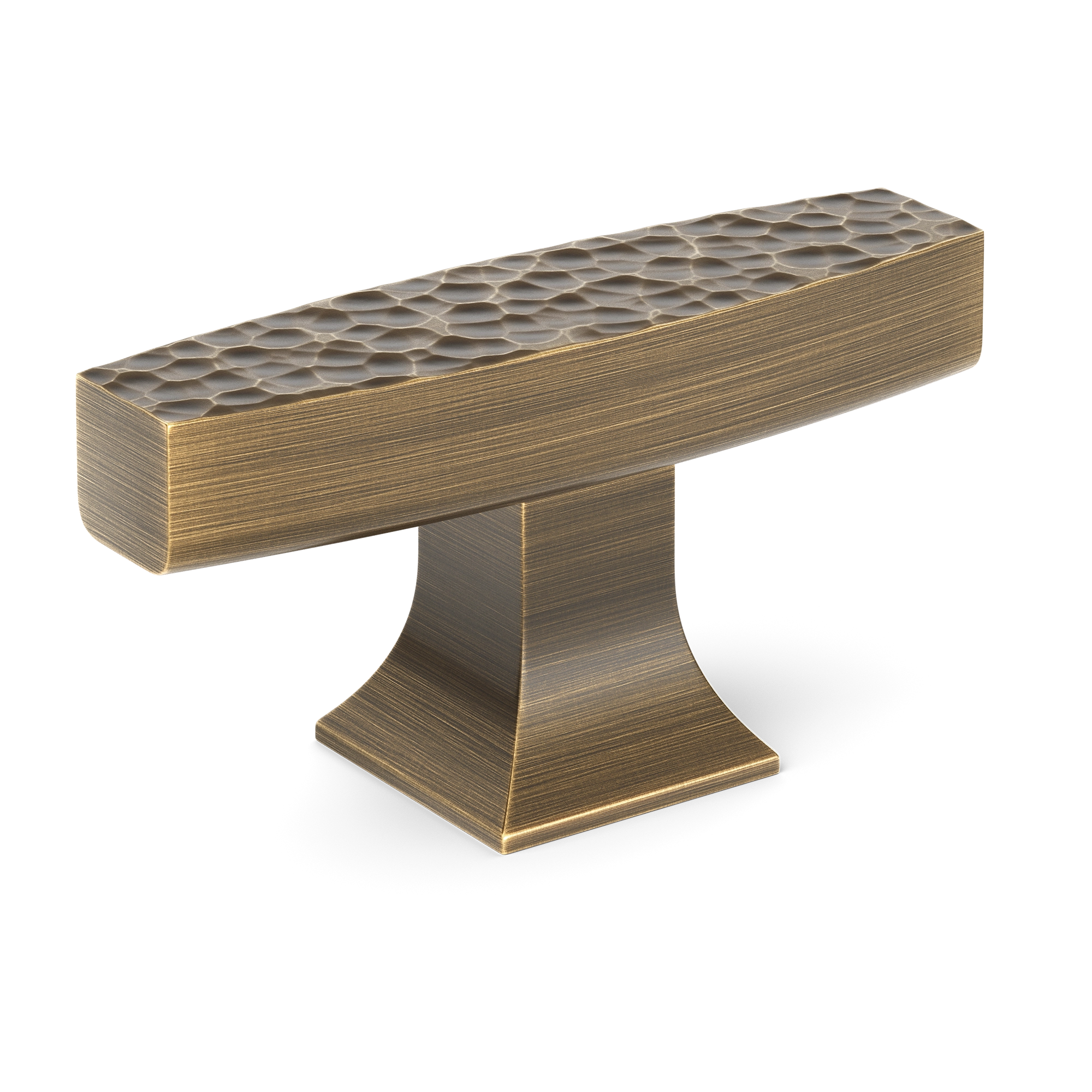 Hammered-patterned Metal Console Table