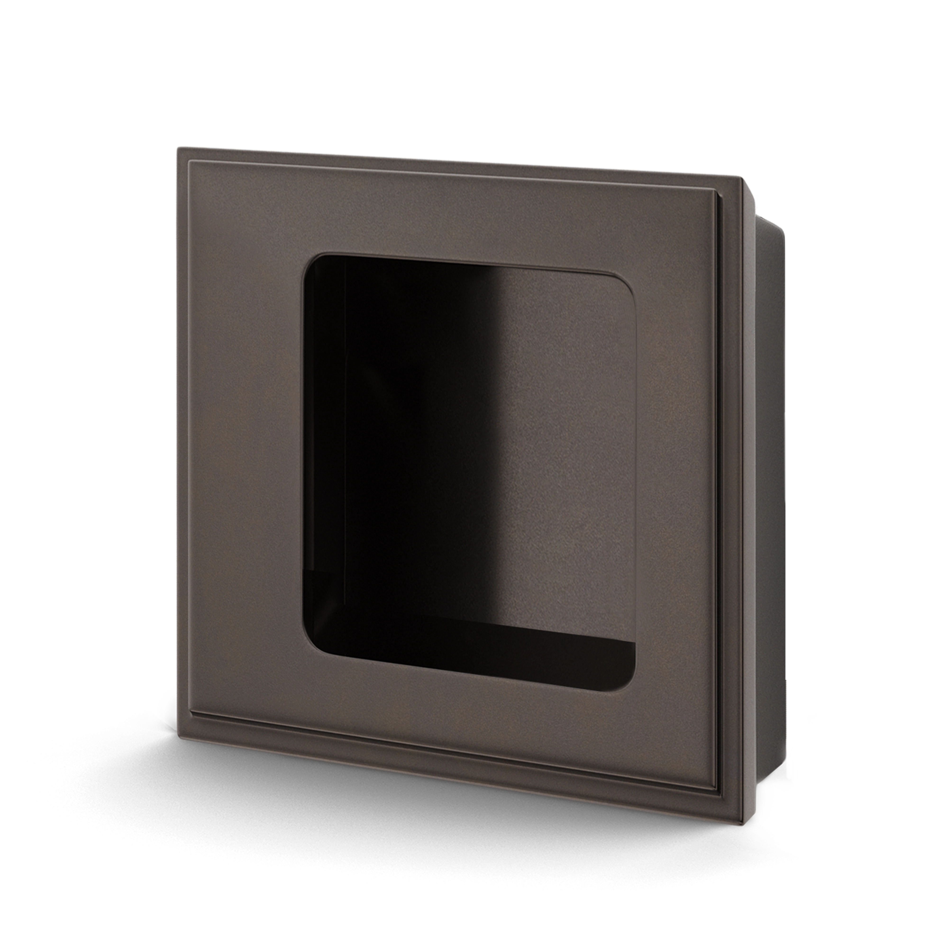 Minimalist Recessed Cutout Square Sliding Door Flush Pull