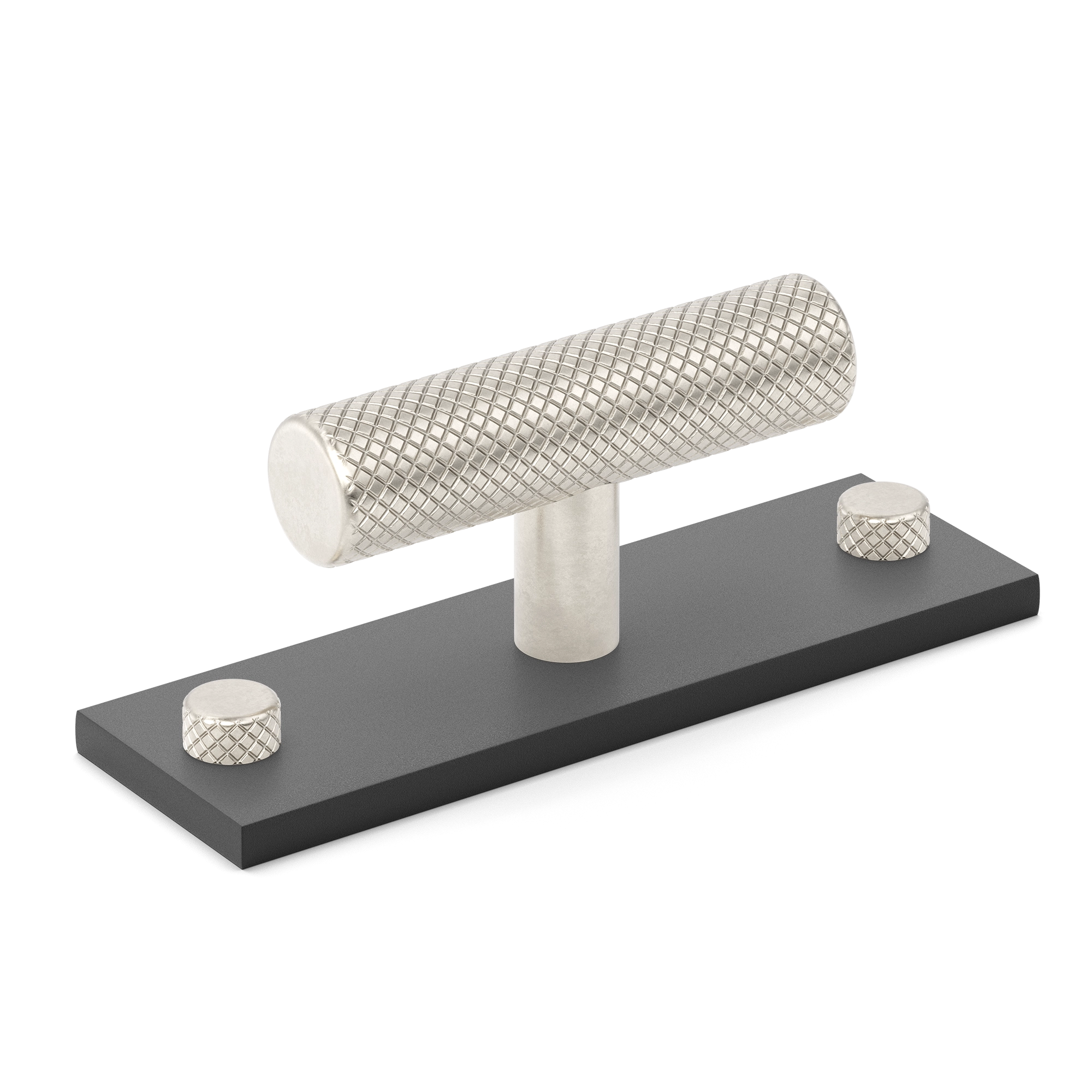 Diamond-knurled T-bar Cabinet/Drawer Hardware Set