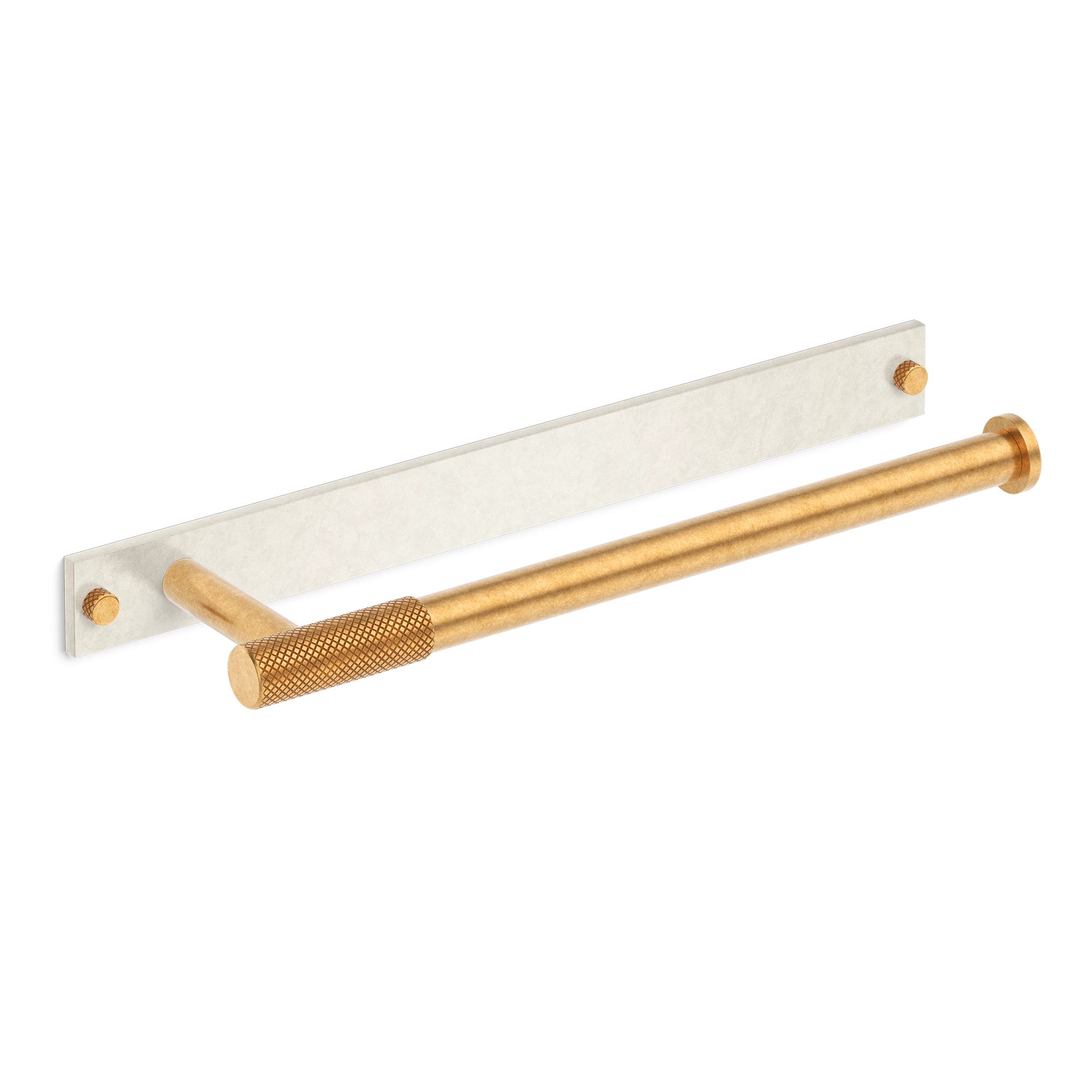 Knurled-grip Minimalist Wall-mounted Single Towel Bar